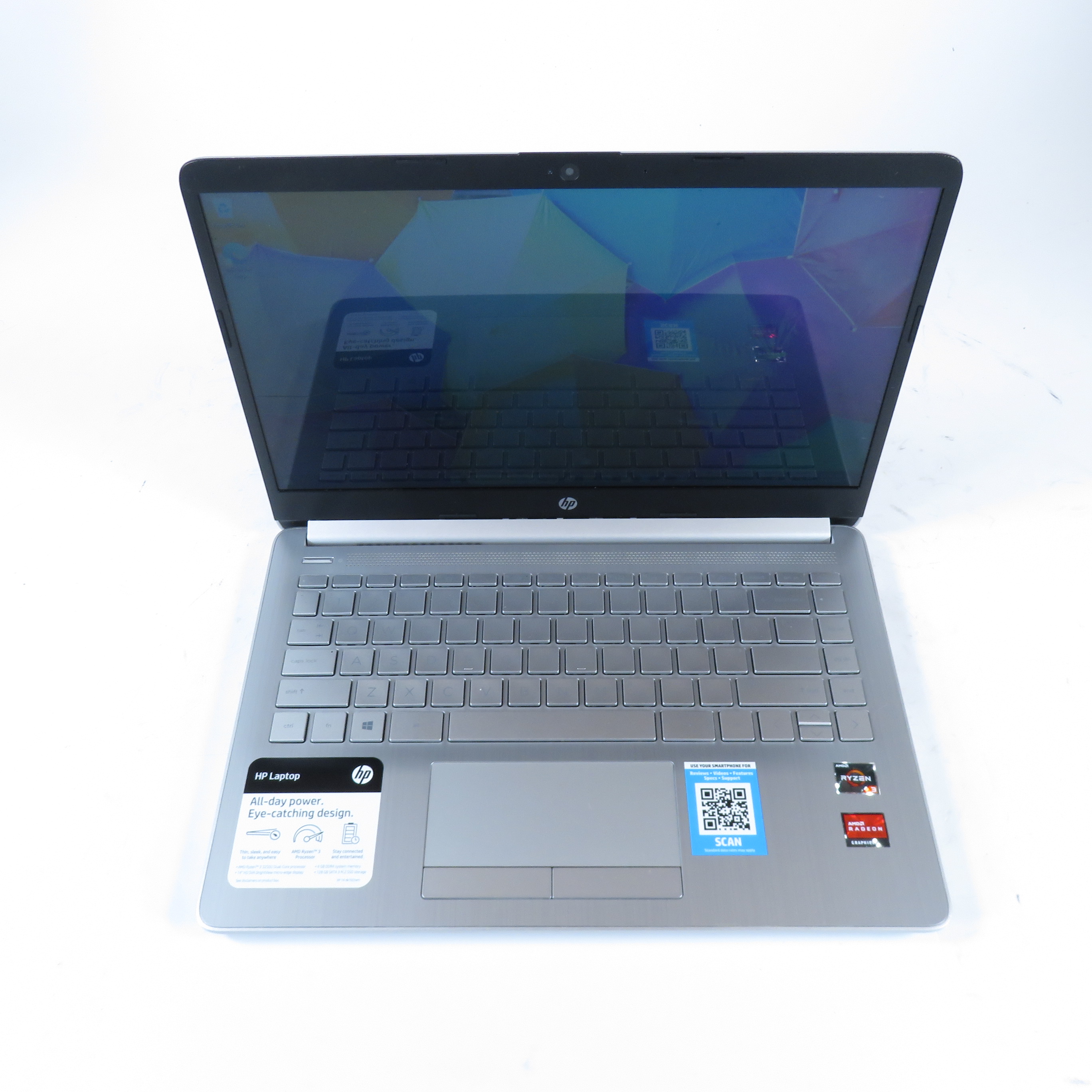 HP 14-dk1022wm Windows 11 AMD Ryzen 3 3250U 2.6GHz 4GB RAM 128GB SSD 14
