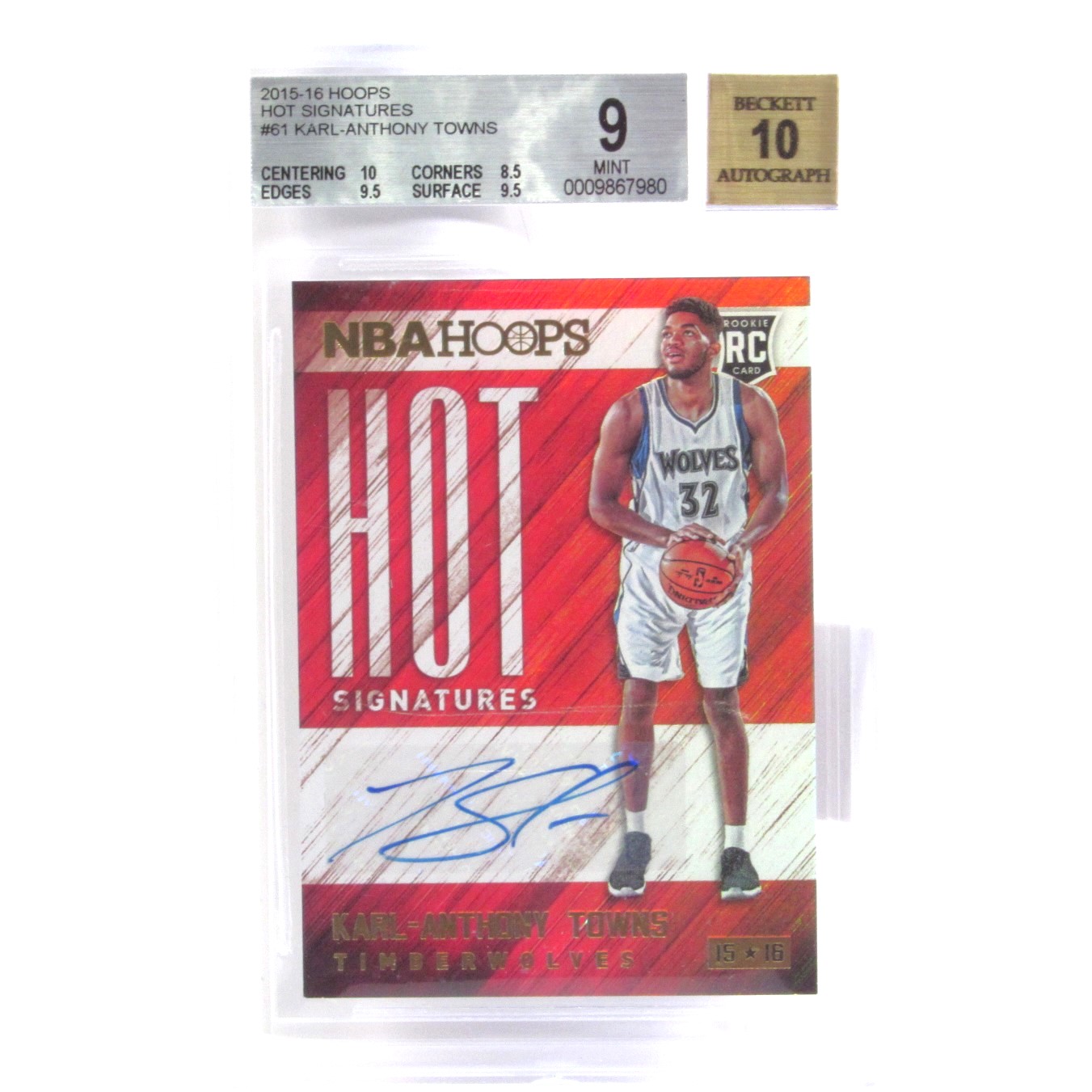 満点の Panini NBA SPECTRA 2017-18 KARL ANTHONY TOWNS autograph 