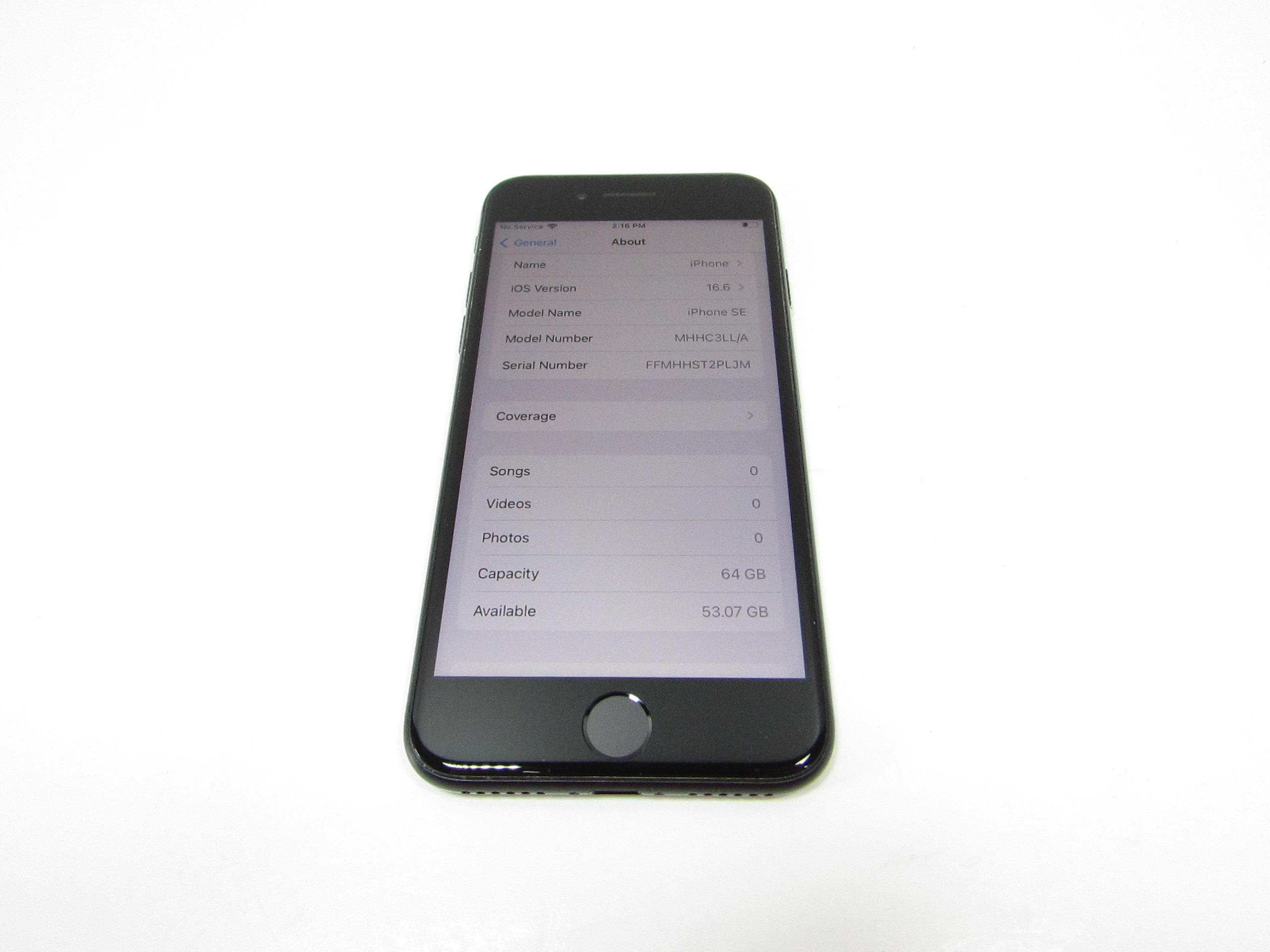 Apple iPhone SE MHHC3LL/A 64GB Black Cellular Unlocked
