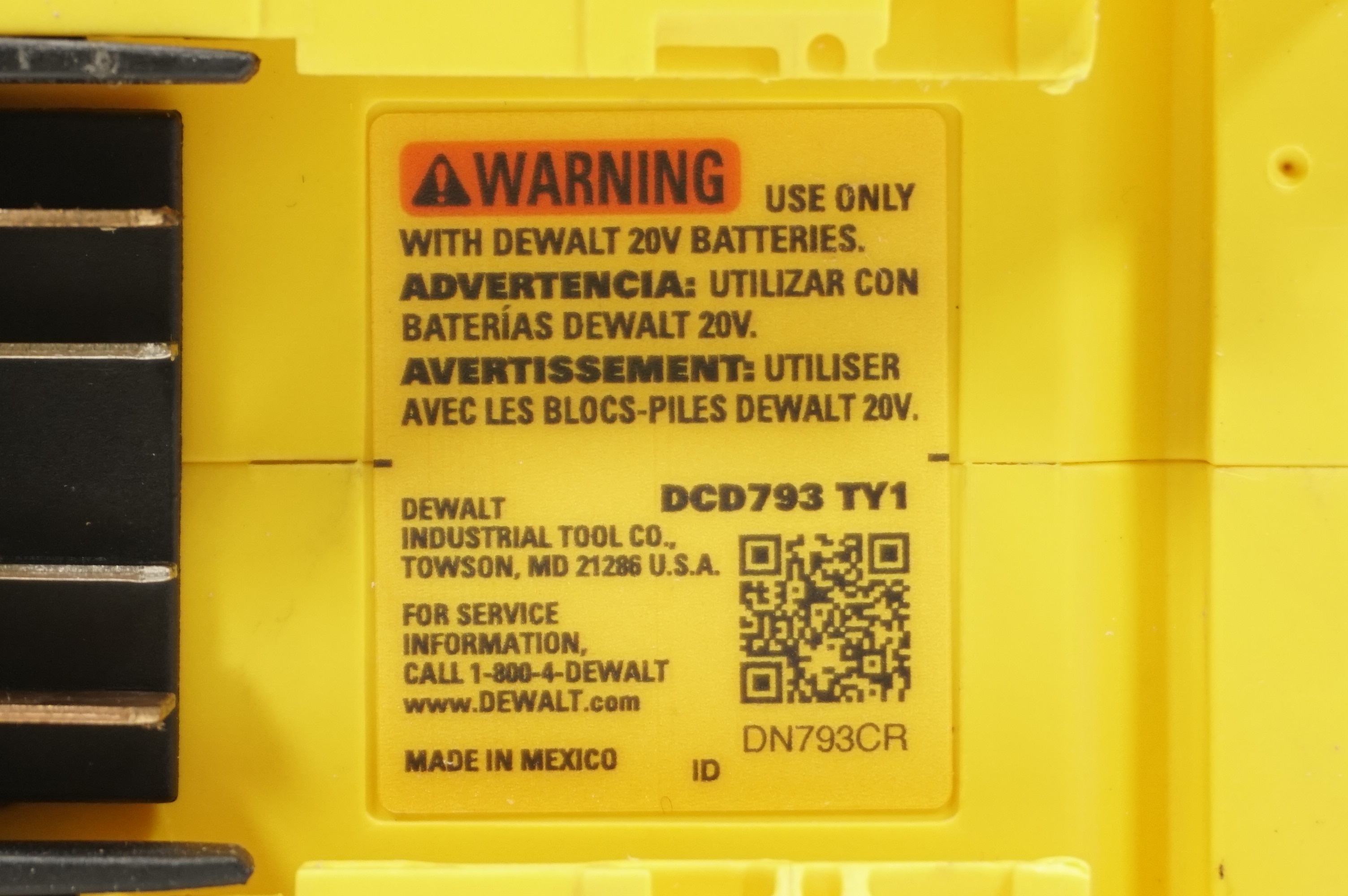 DeWalt DCD793 20V MAX Li-Ion Cordless 1/2