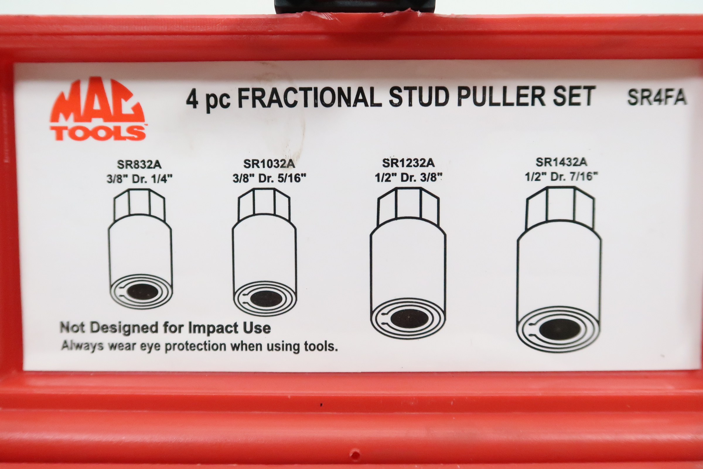 Mac Tools SR4FA 4PC. SAE Stud Puller Set