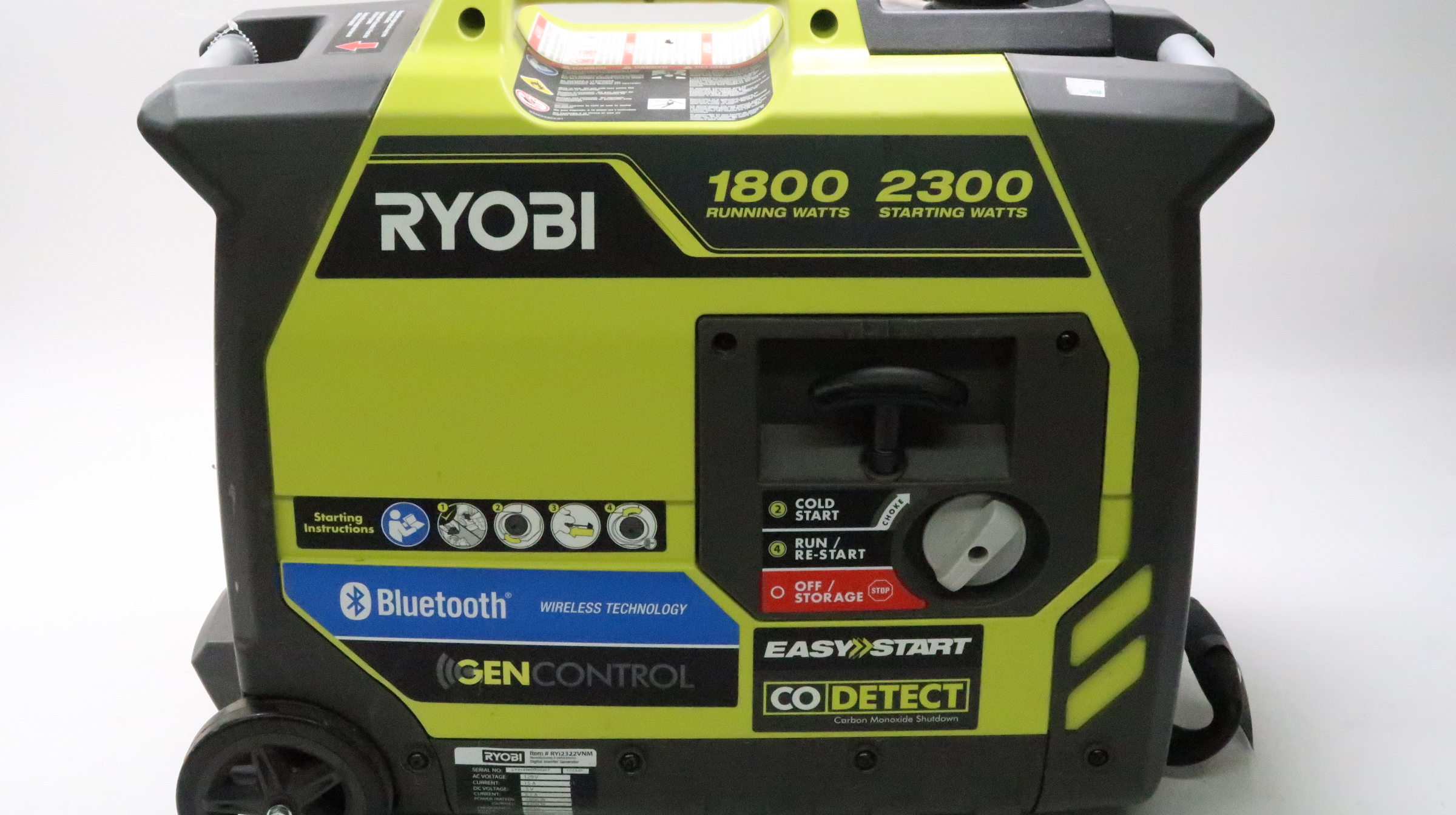 RYOBI RYi2322VNM 2300 Watt Bluetooth Inverter Generator