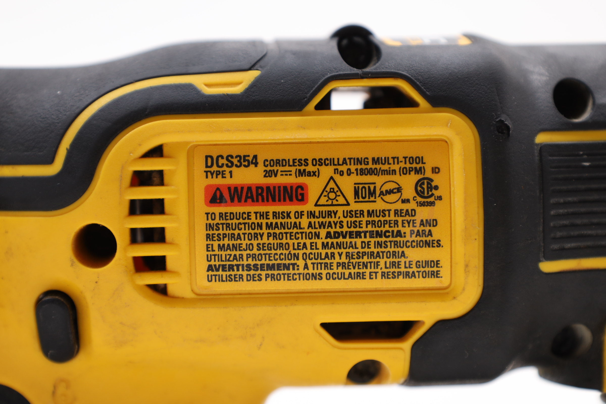 DeWalt DCS354 ATOMIC 20V MAX Brushless Cordless Oscillating Multi-Tool