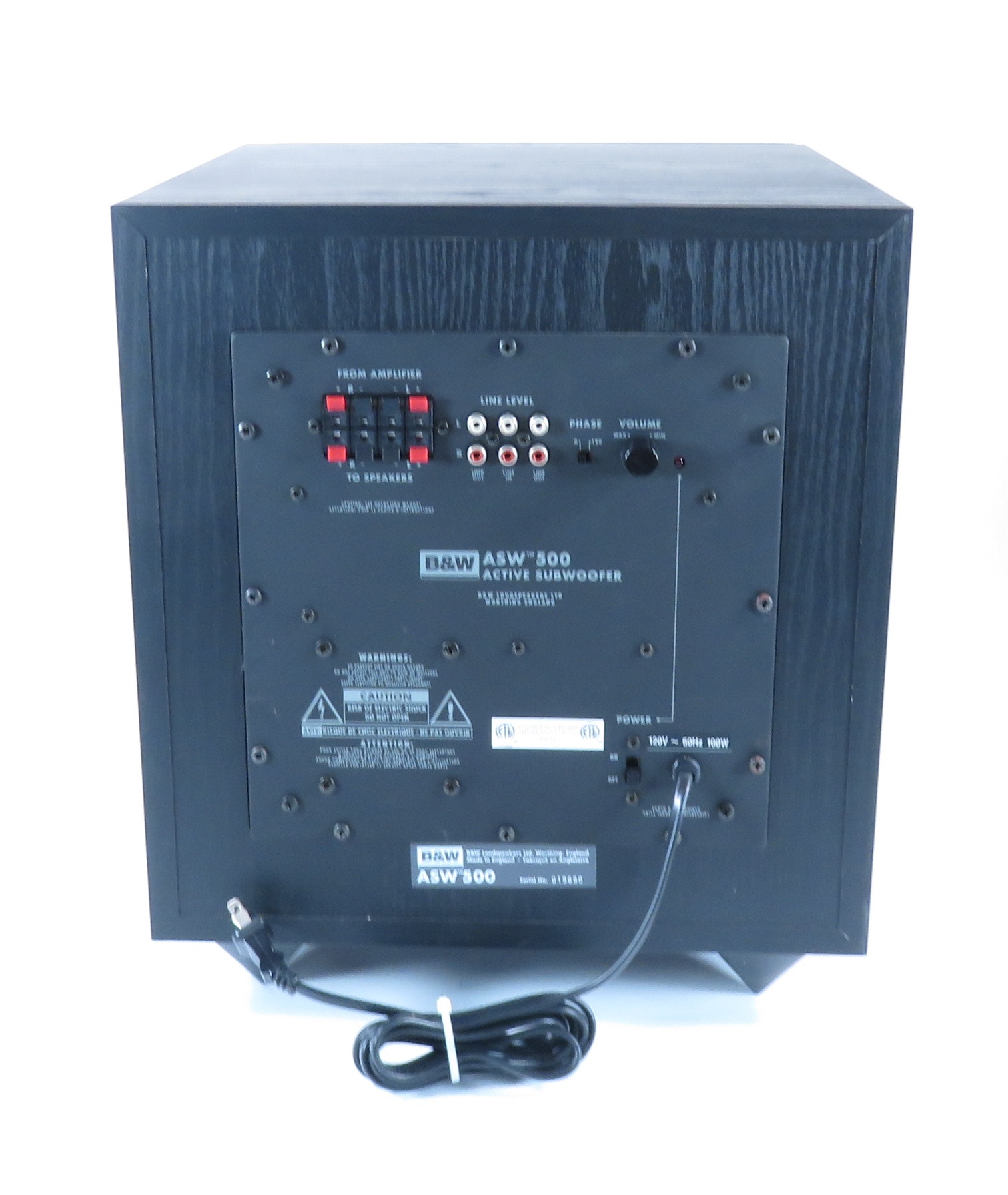 B&W ASW500 アクティブサブウーハー K8856 B&W ASW500 アクティブサブウーハー K8856