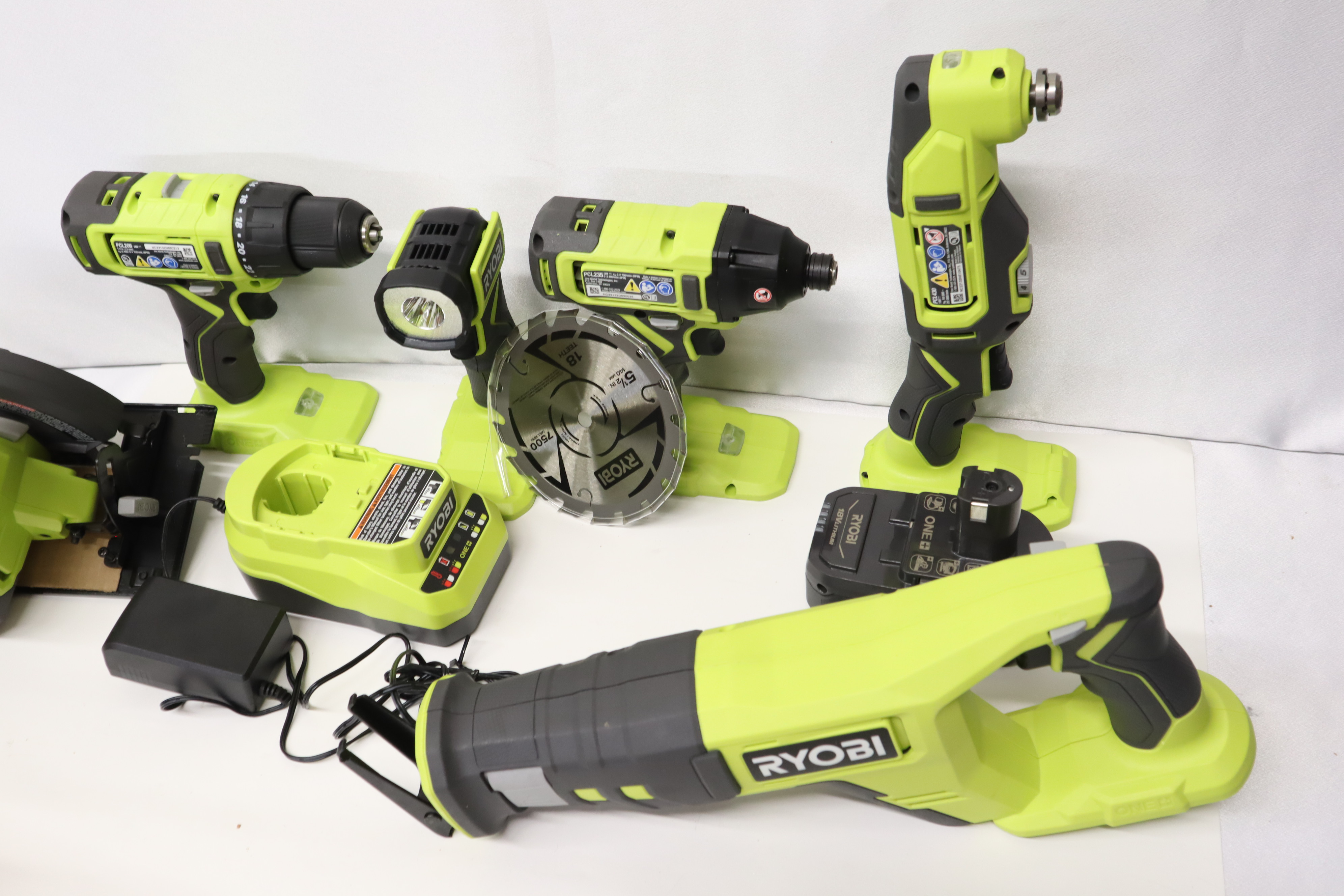 Ryobi PCL1600K2 6PC Power Tool Bundle 5371