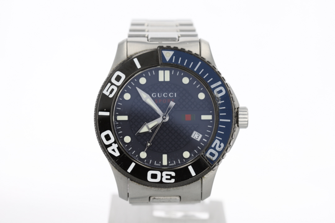 Gucci G-Timeless Sport Black Dial 44mm Quartz Stainless Steel