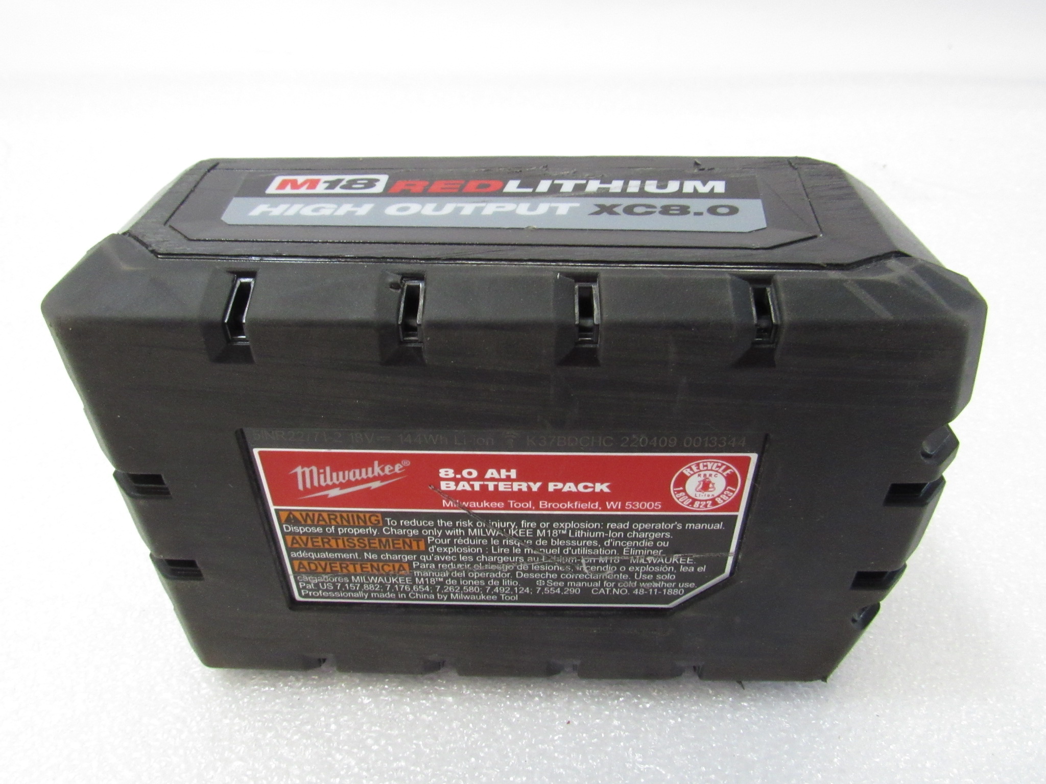 Milwaukee 48111880 M18 REDLITHIUM High Output XC8.0 Battery 6595