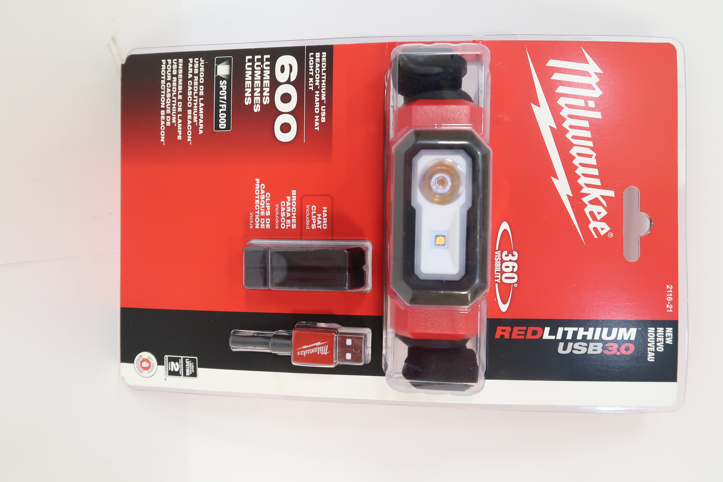 Milwaukee 2116-21 REDLITHIUM USB BEACON Hard Hat Light