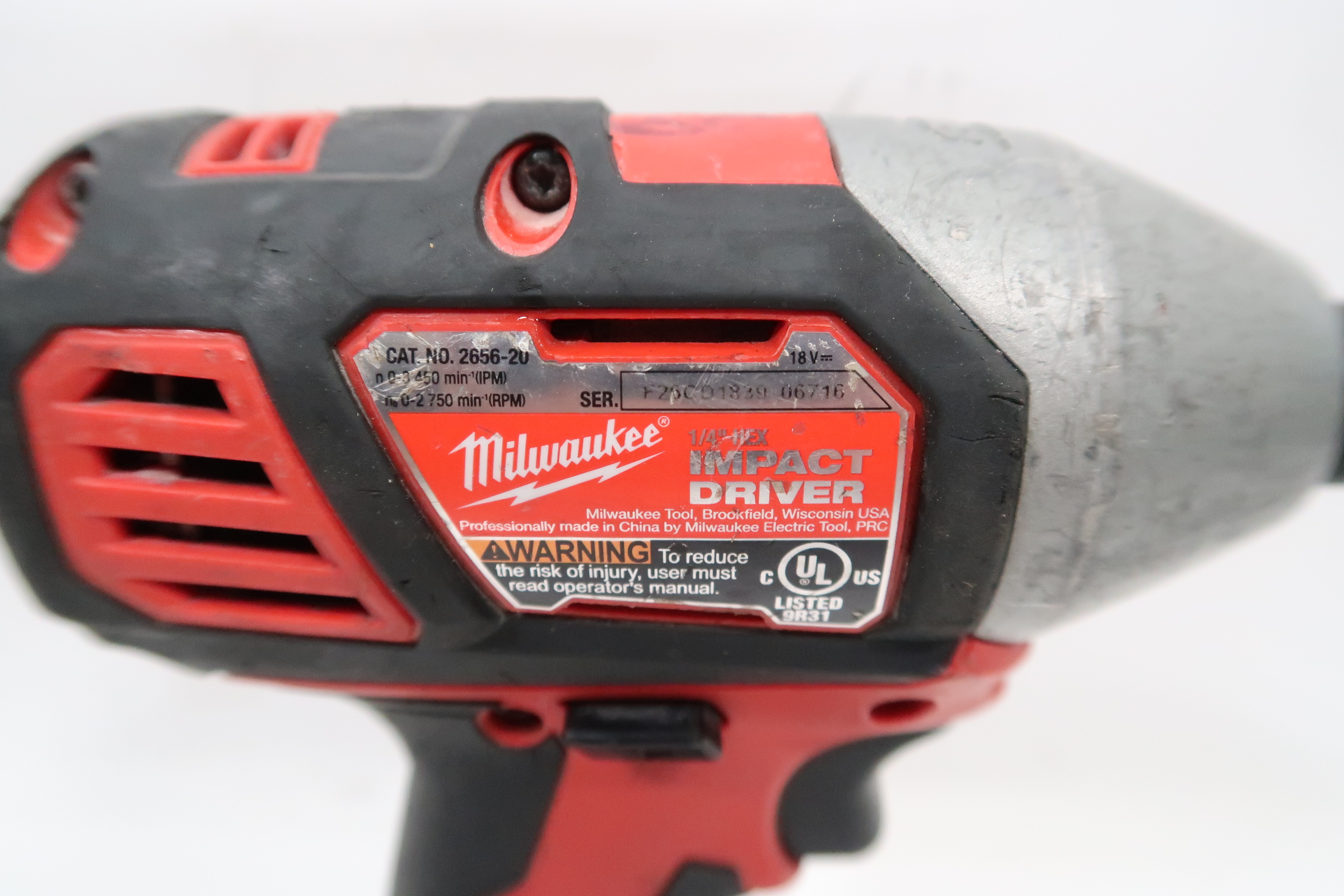 Milwaukee 2656-20 18V Lithium-Ion Cordless 1/4 in. Hex Impact Driver