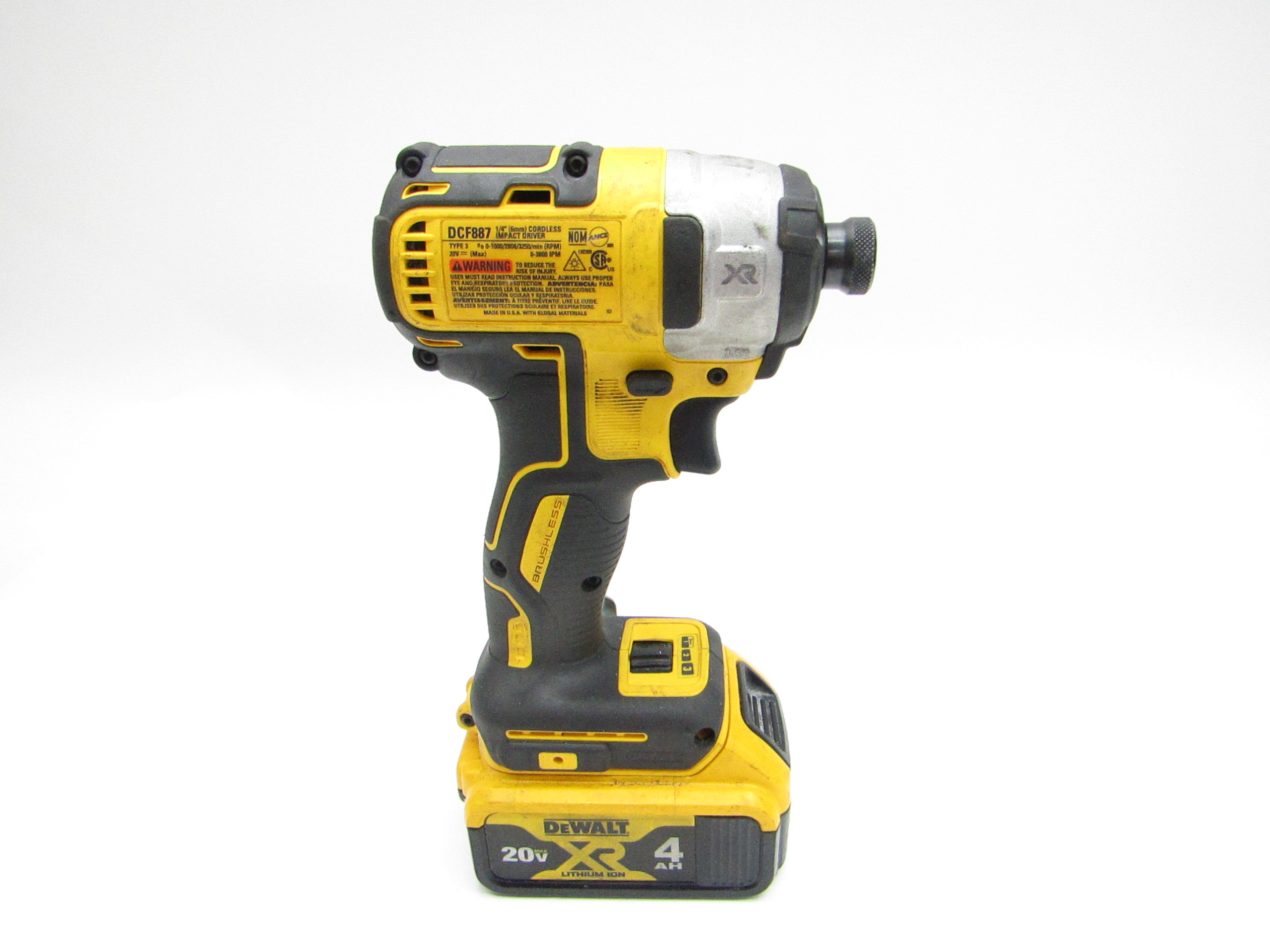 DEWALT DCF887 20-Volt MAX XR Cordless Brushless 3-Speed 1/4 in. Impact ...