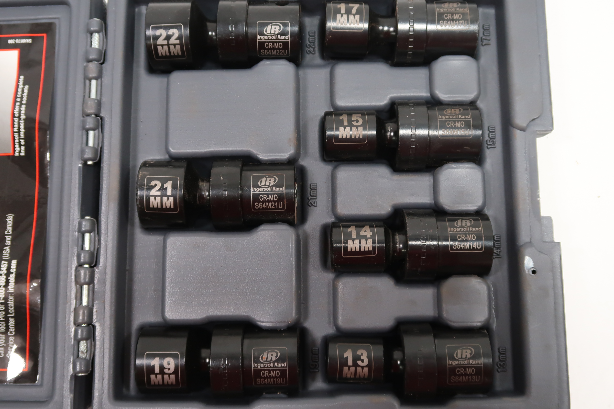 Ingersol Rand SK4M7U 7pc 1/2" Drive Universal Metric Swivel Impact