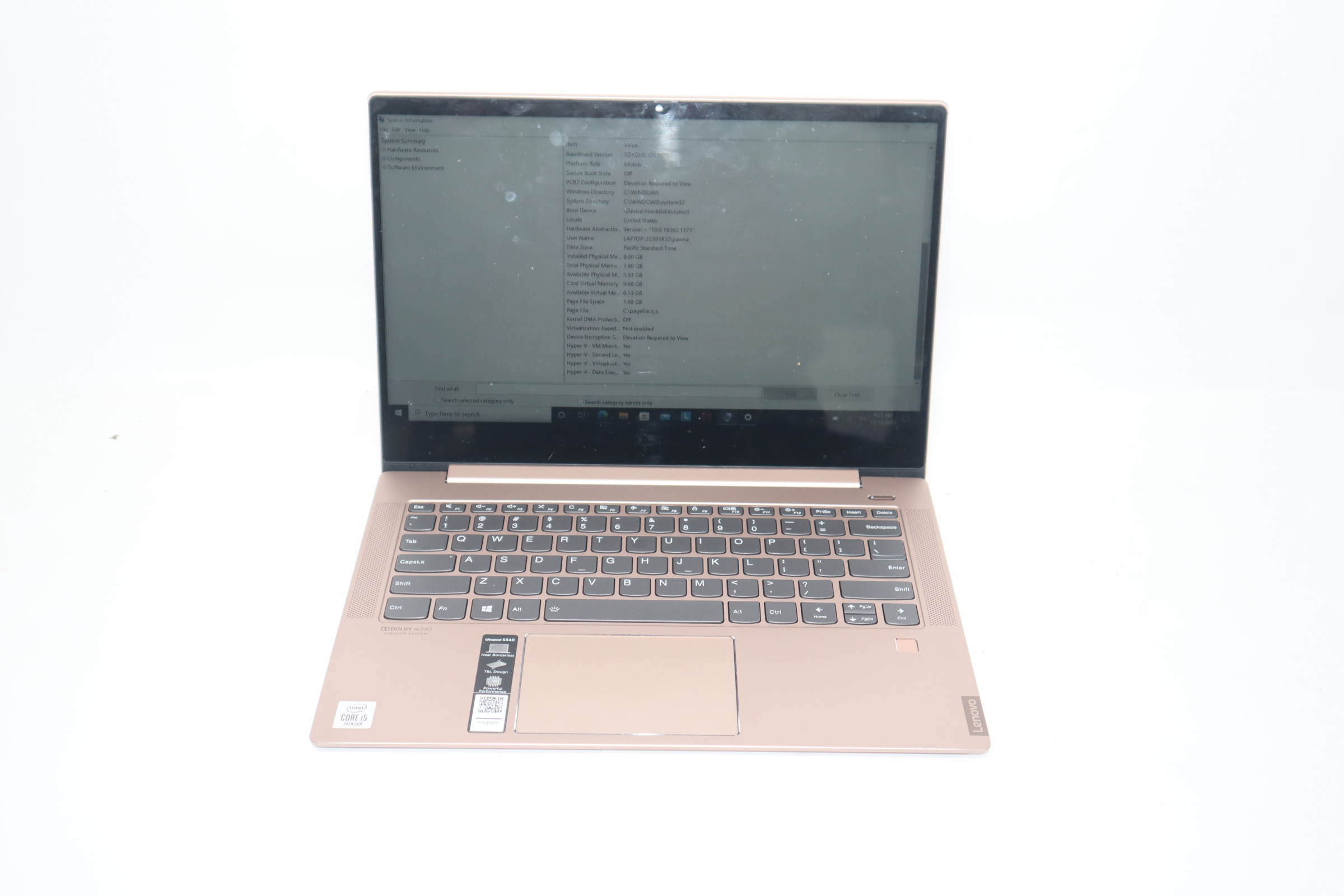Lenovo IdeaPad S540 14IML 81VO Core i5-10210U 1.6GHz 8GB RAM 256GB