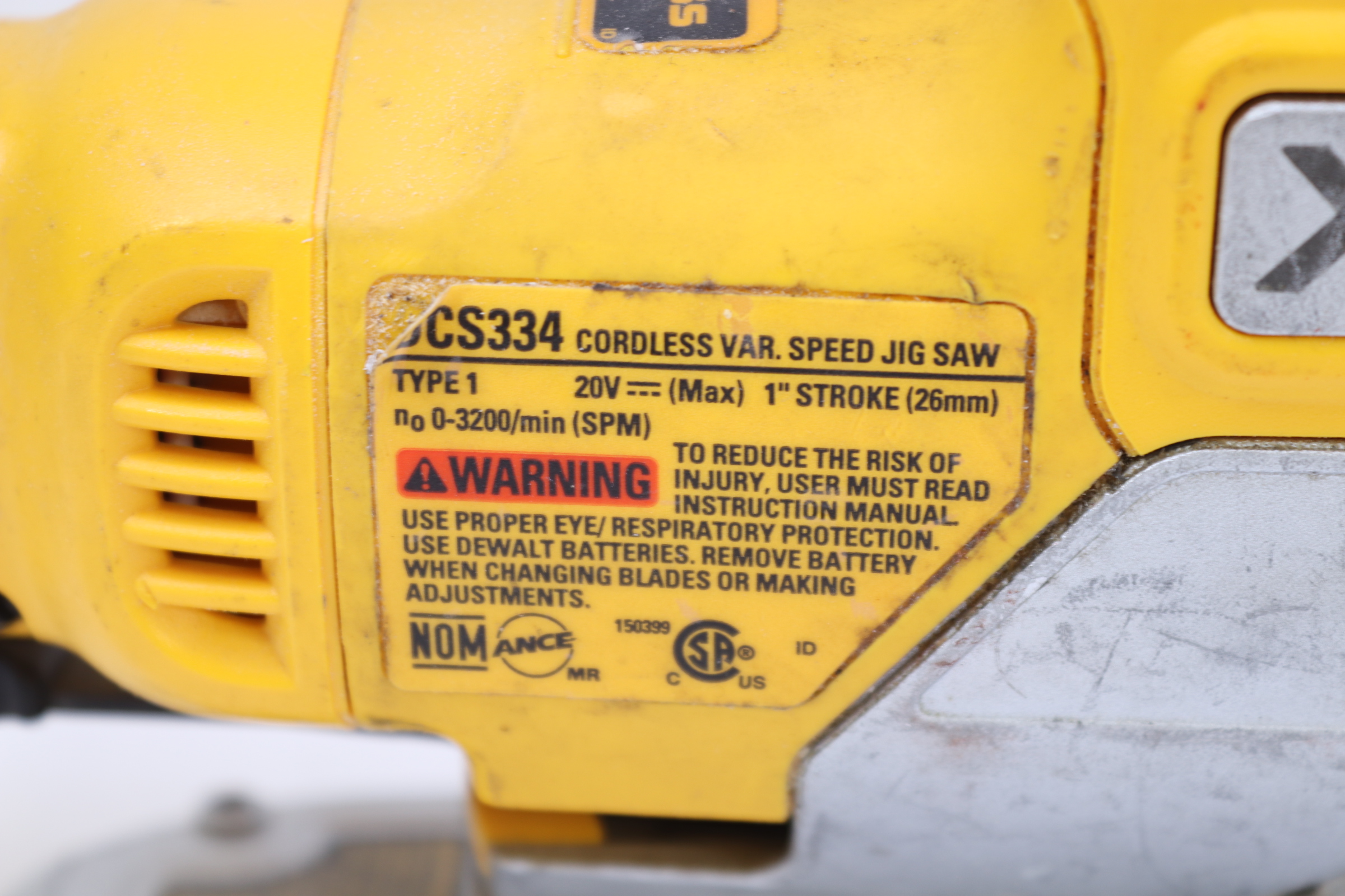 DeWalt DCS334 20V MAX XR Lithium Ion Brushless Cordless Jigsaw