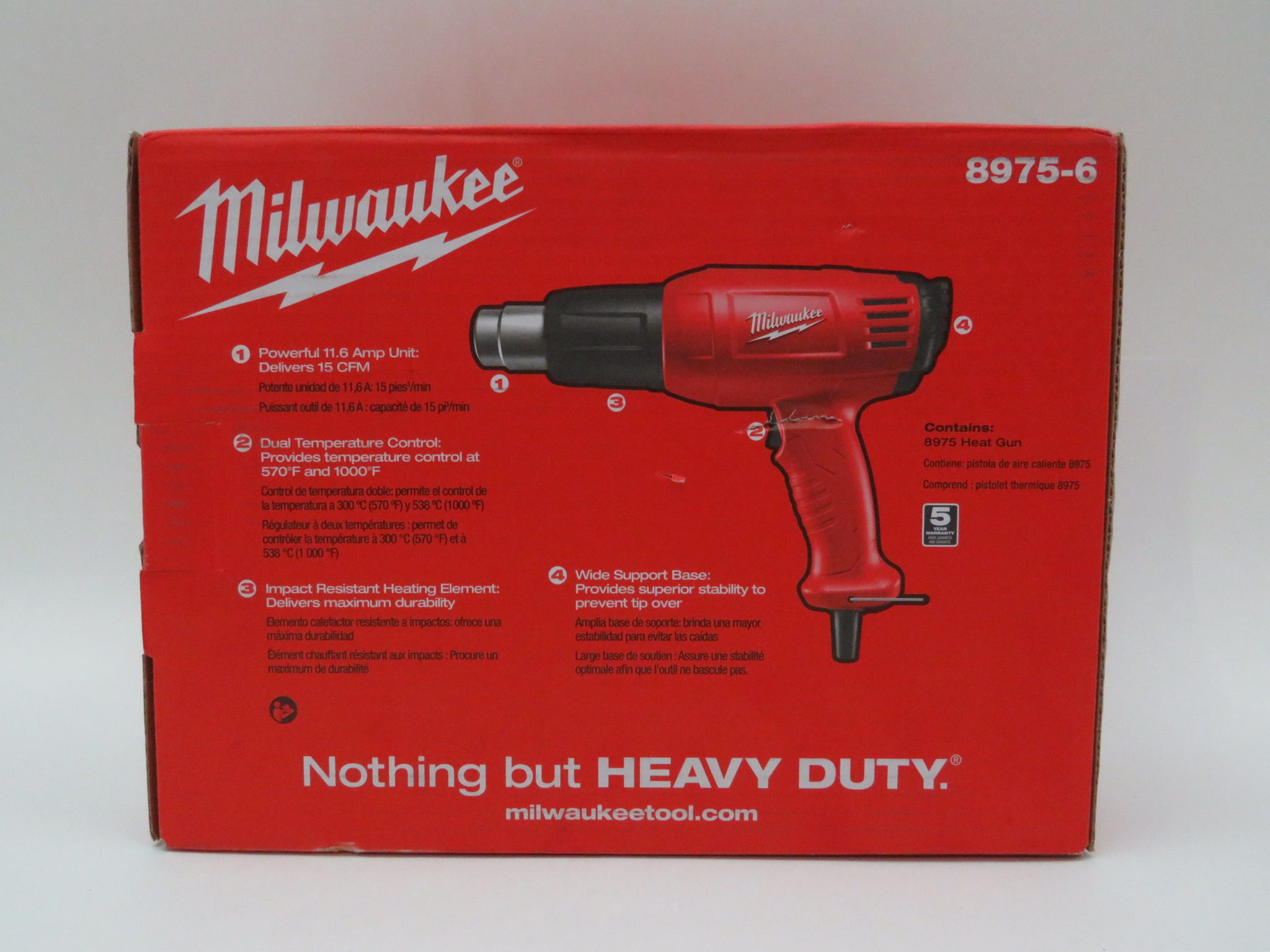 Milwaukee 89756 11.6Amp 120Volt Dual Temperature Heat Gun