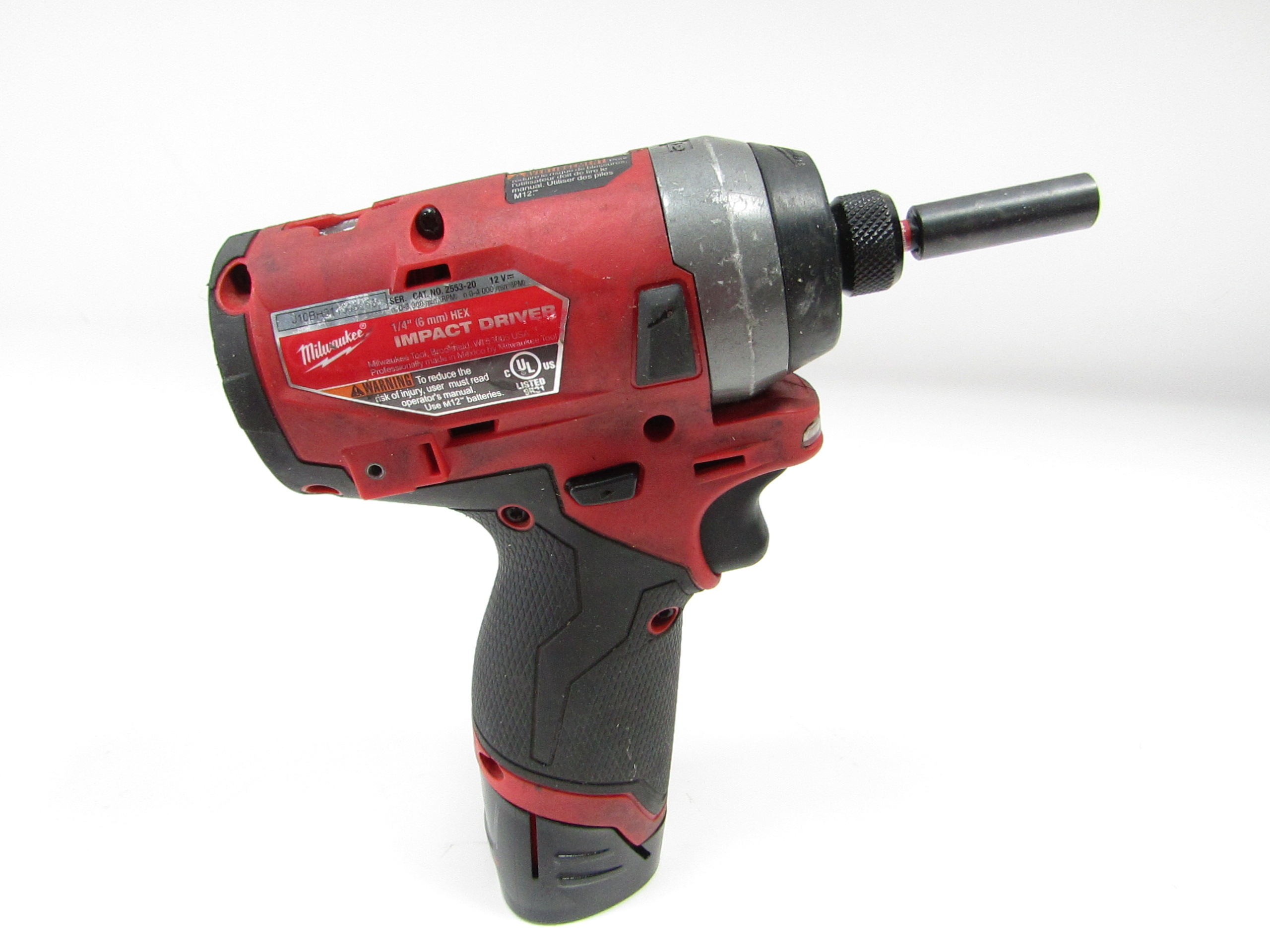 Milwaukee 2553-20 M12 Red Lithium Brushless 1/4 in. Hex Impact Driver 1830