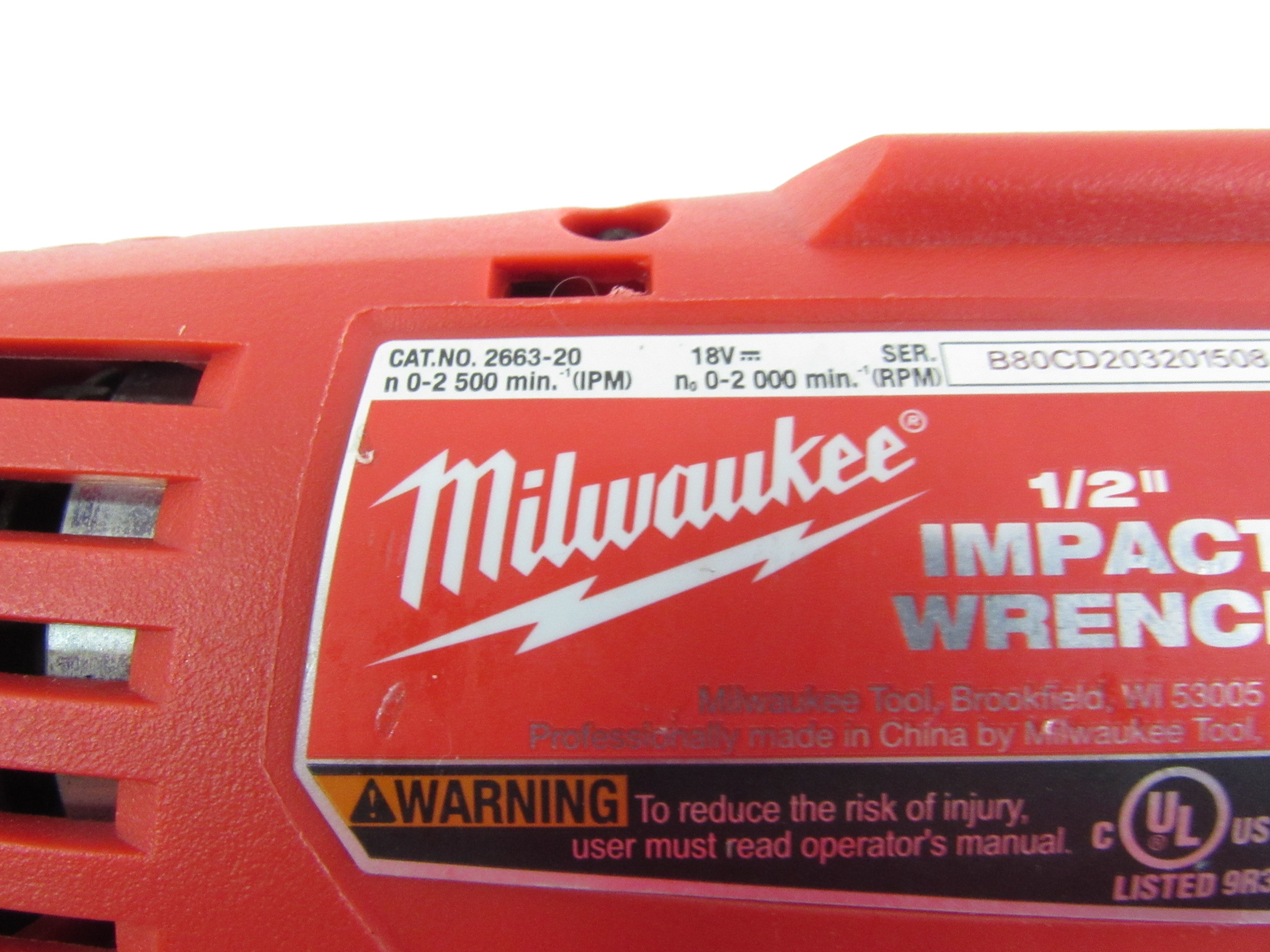 Milwaukee 266320 M18 18Volt LithiumIon Cordless 1/2 in. Impact Wrench