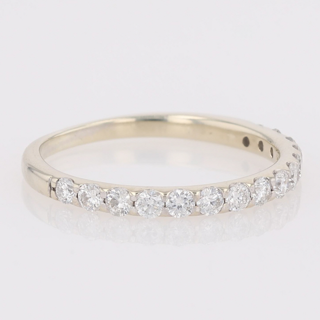 .45ctw Round Cut Diamond Pavé Set Wedding Band Ring 14k White Gold Size 6.5