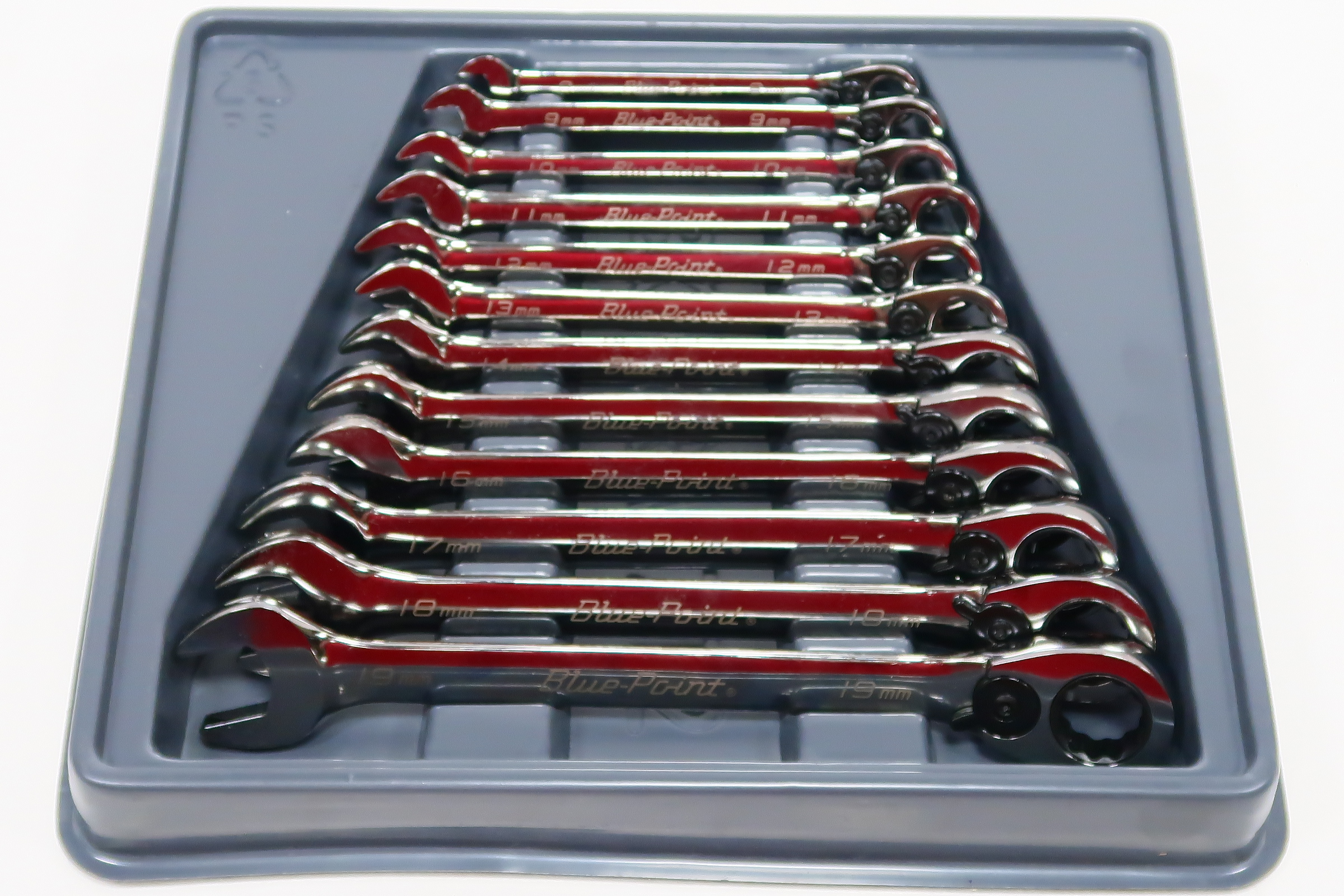 Blue-Point 12pc 12-Pt Metric 15° Offset Ratcheting Combo Wrench