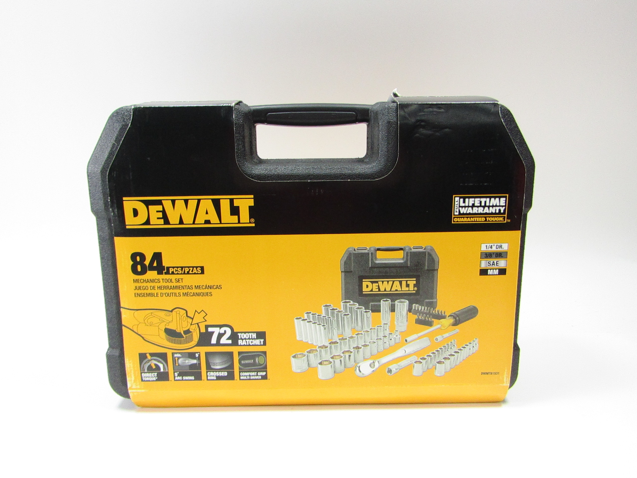 DeWalt Mechanics Tool Set DWMT81531 Polished Chrome 84 Piece