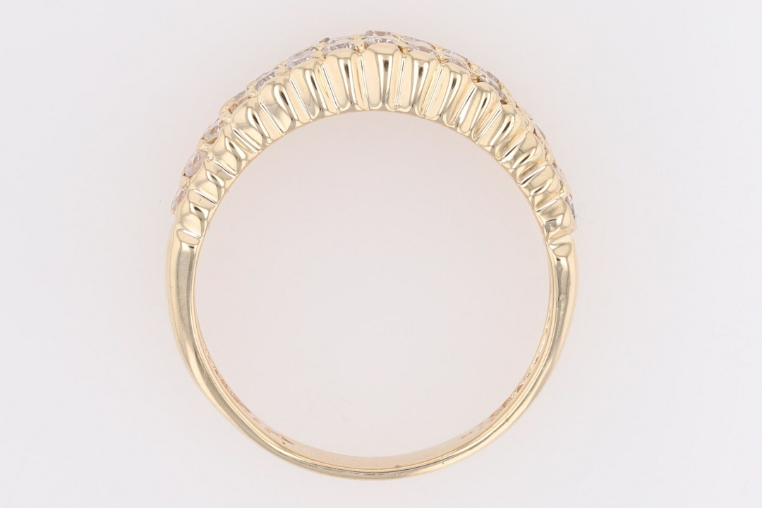 1.00ctw Round Cut Diamond Prong Set Wedding Band Ring 14k Yellow Gold ...
