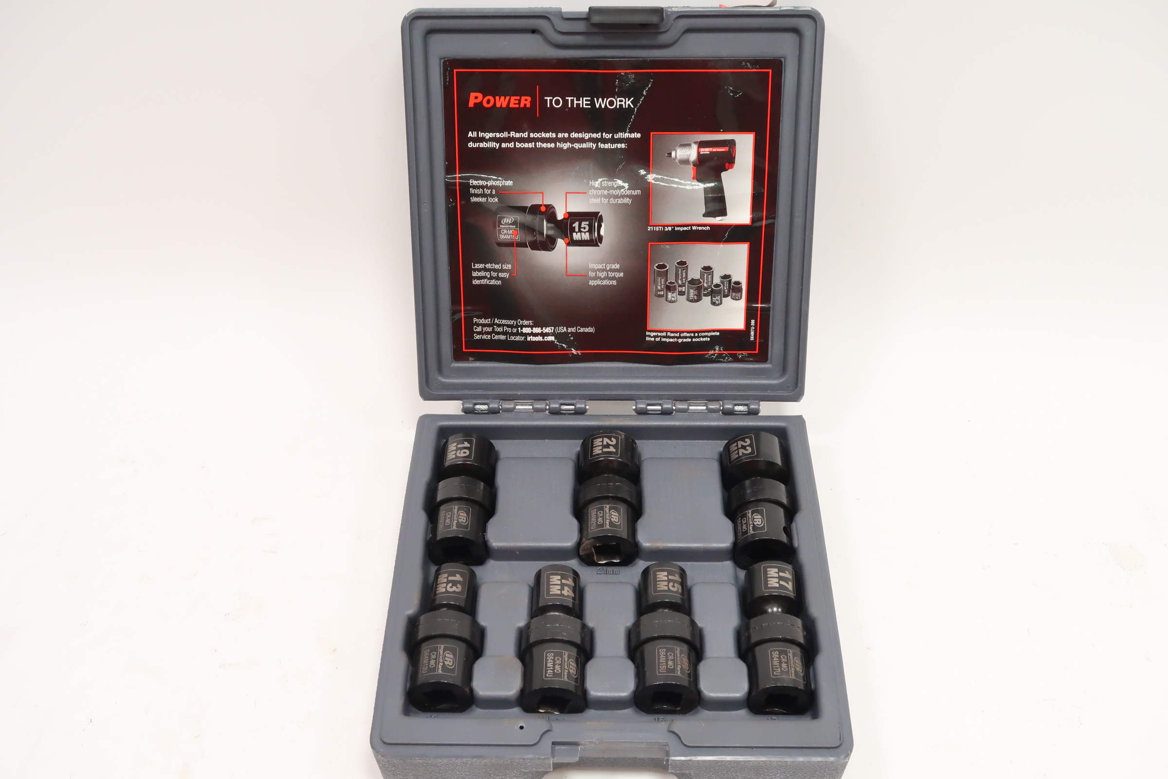 Ingersol Rand SK4M7U 7pc 1/2" Drive Universal Metric Swivel Impact