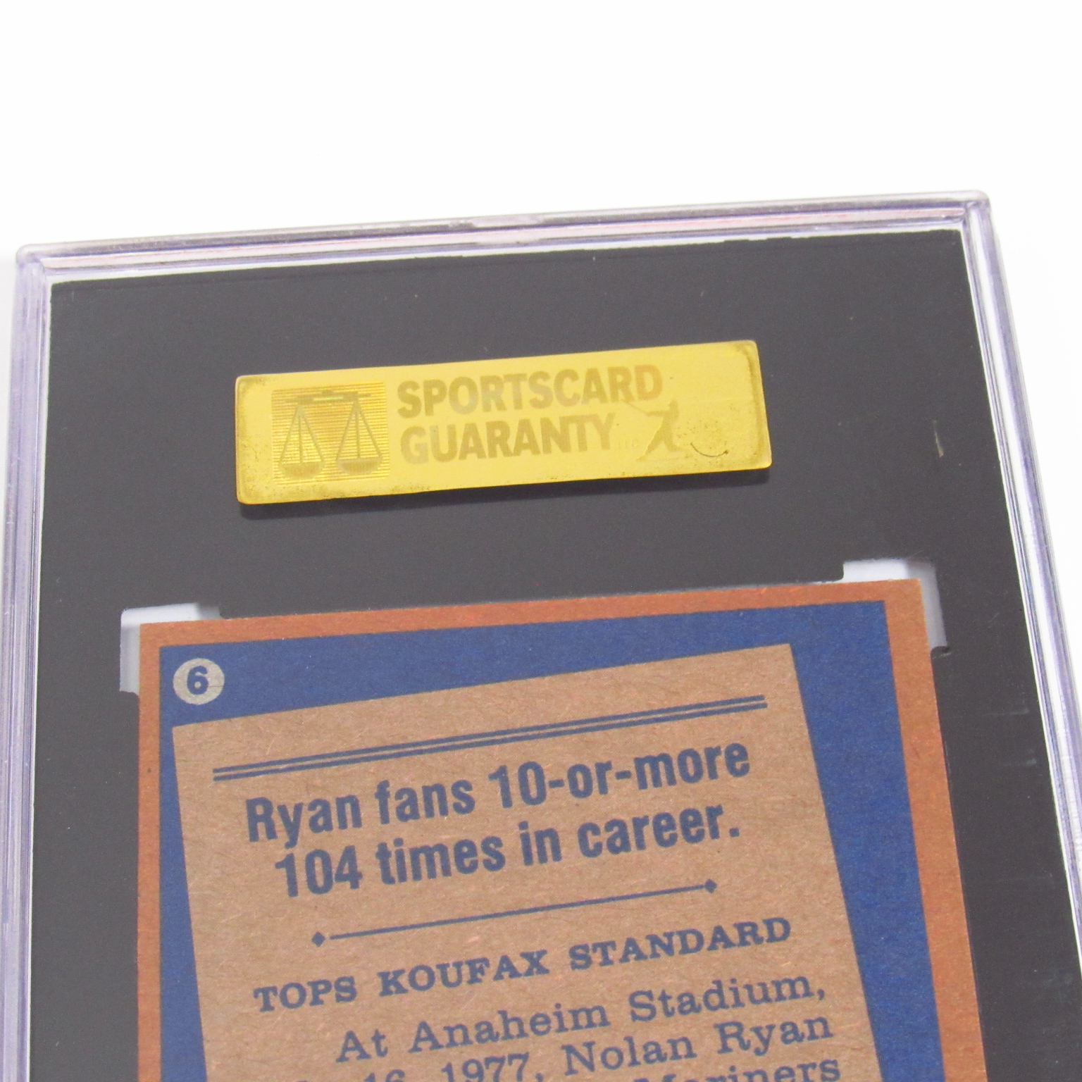 Nolan Ryan Angels Topps 1978 #6 Record Breaker SGC Grade Mint 9 MLB Trading  Card