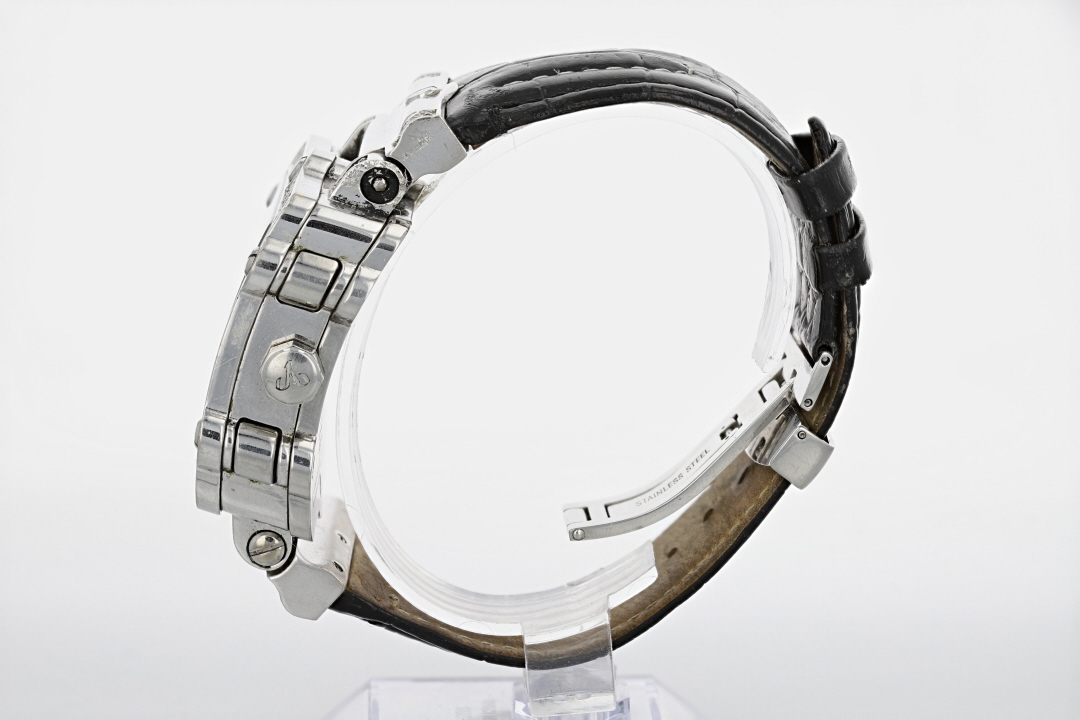 ダイヤモンドセレクト　ベノム JBW Phantom Diamond Accents Silver Dial Chronograph Leather