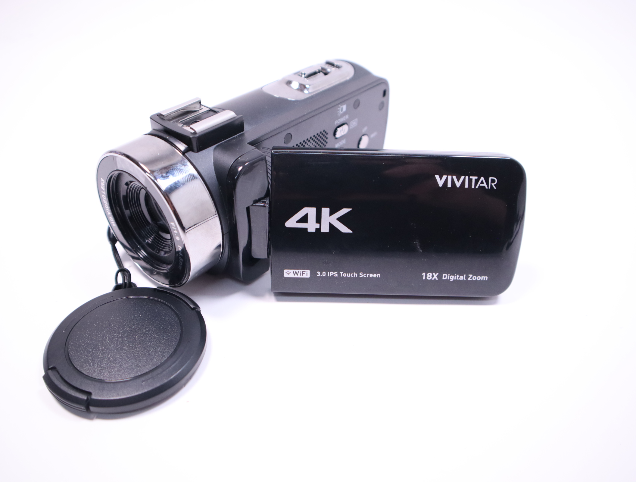 Vivitar DVR4K-BLK Camcorder Wi-Fi Ultra HD 18x Digital Zoom Night