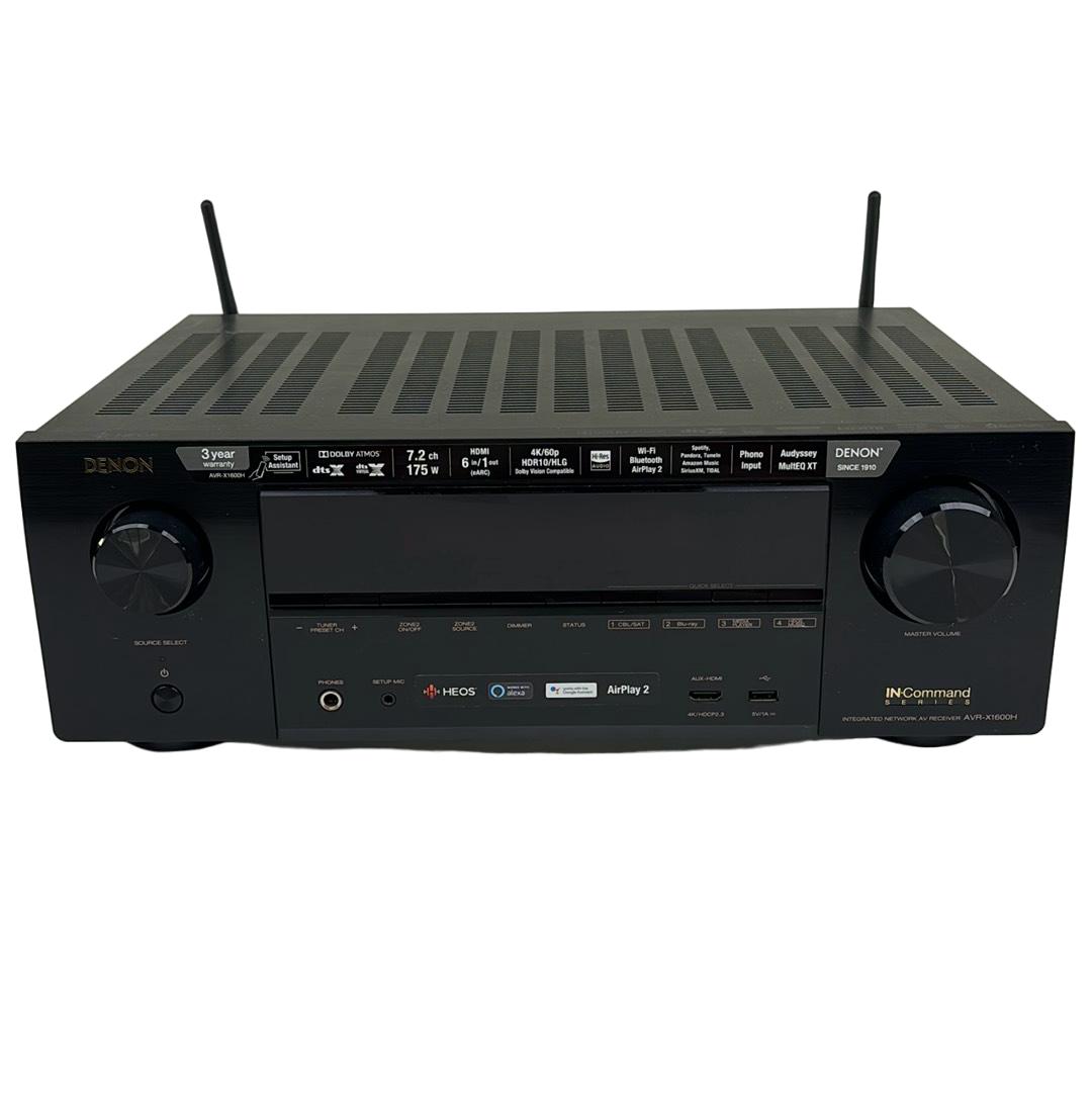 Denon AVR-X1600H 7.2 Channel 4K UHD AV Home Audio Receiver