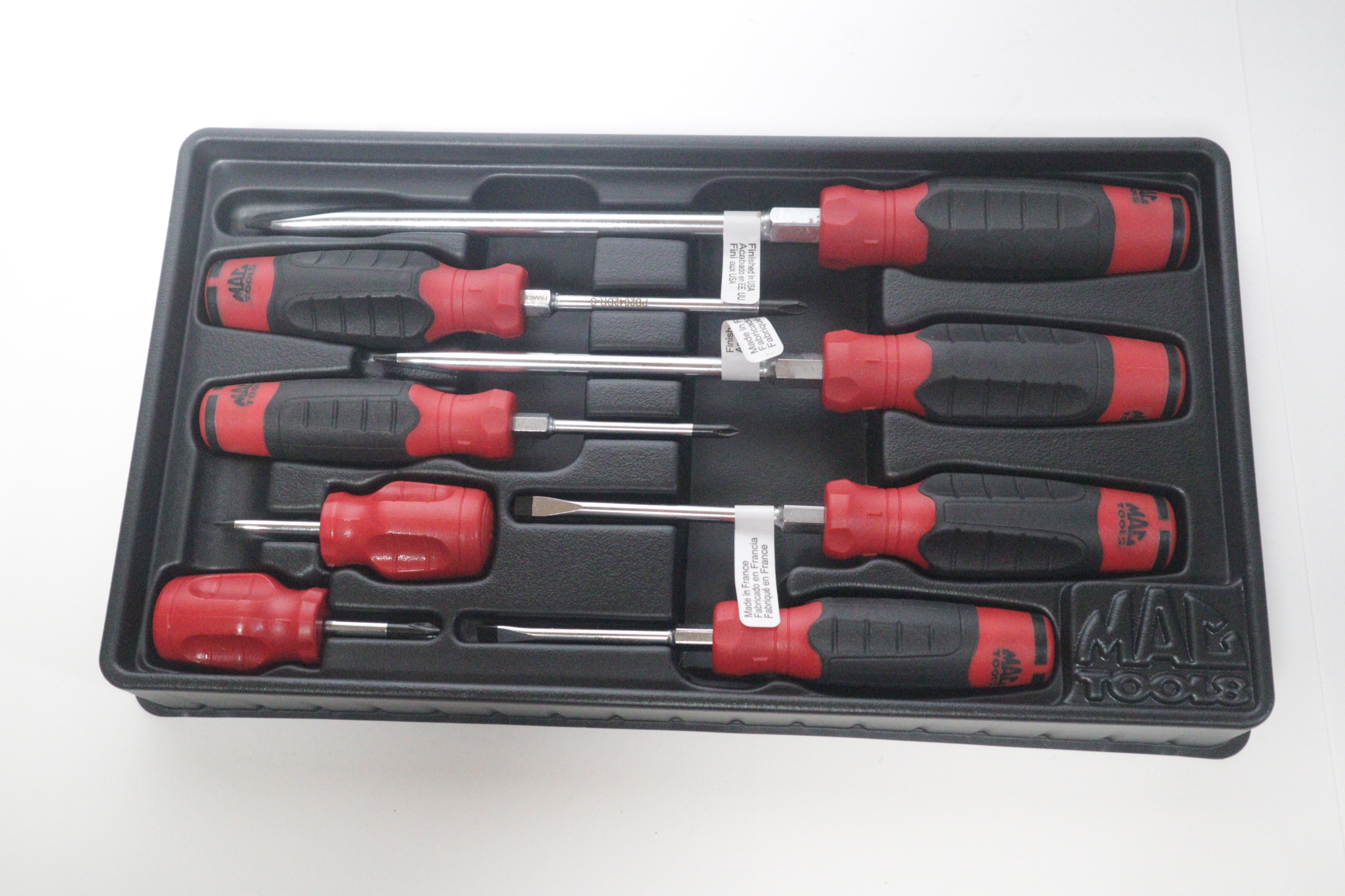 MAC Tools SDB8DR-S 8-Piece Mac-Grip Combination Screwdriver Set Red
