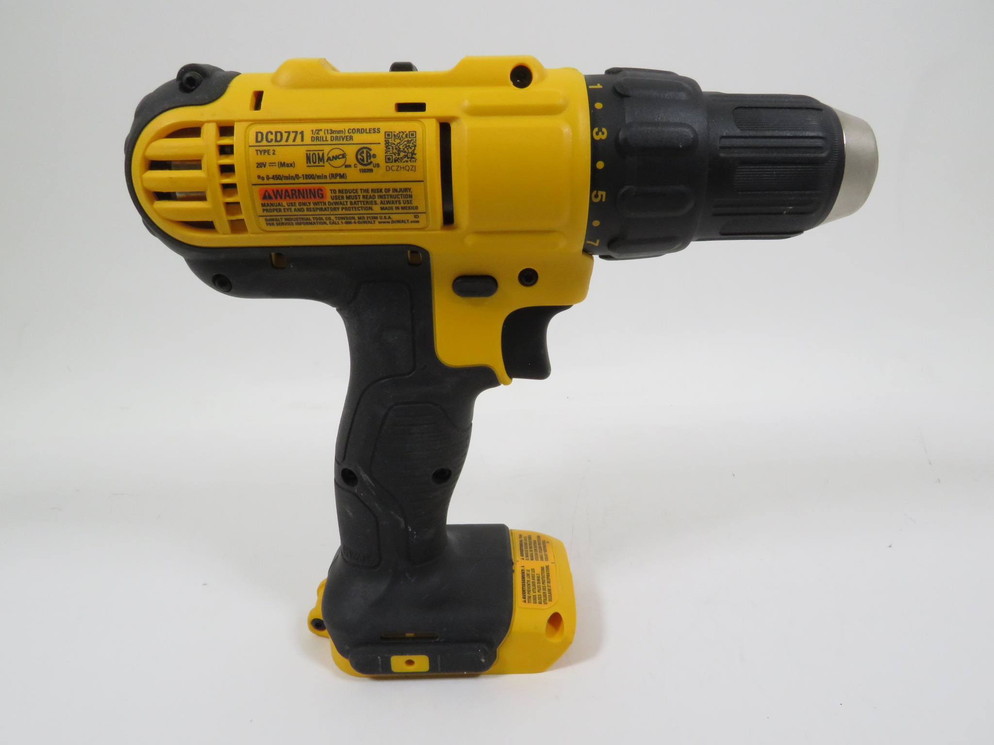 DeWalt DCD771 20V 1/2" Cordless Drill Driver