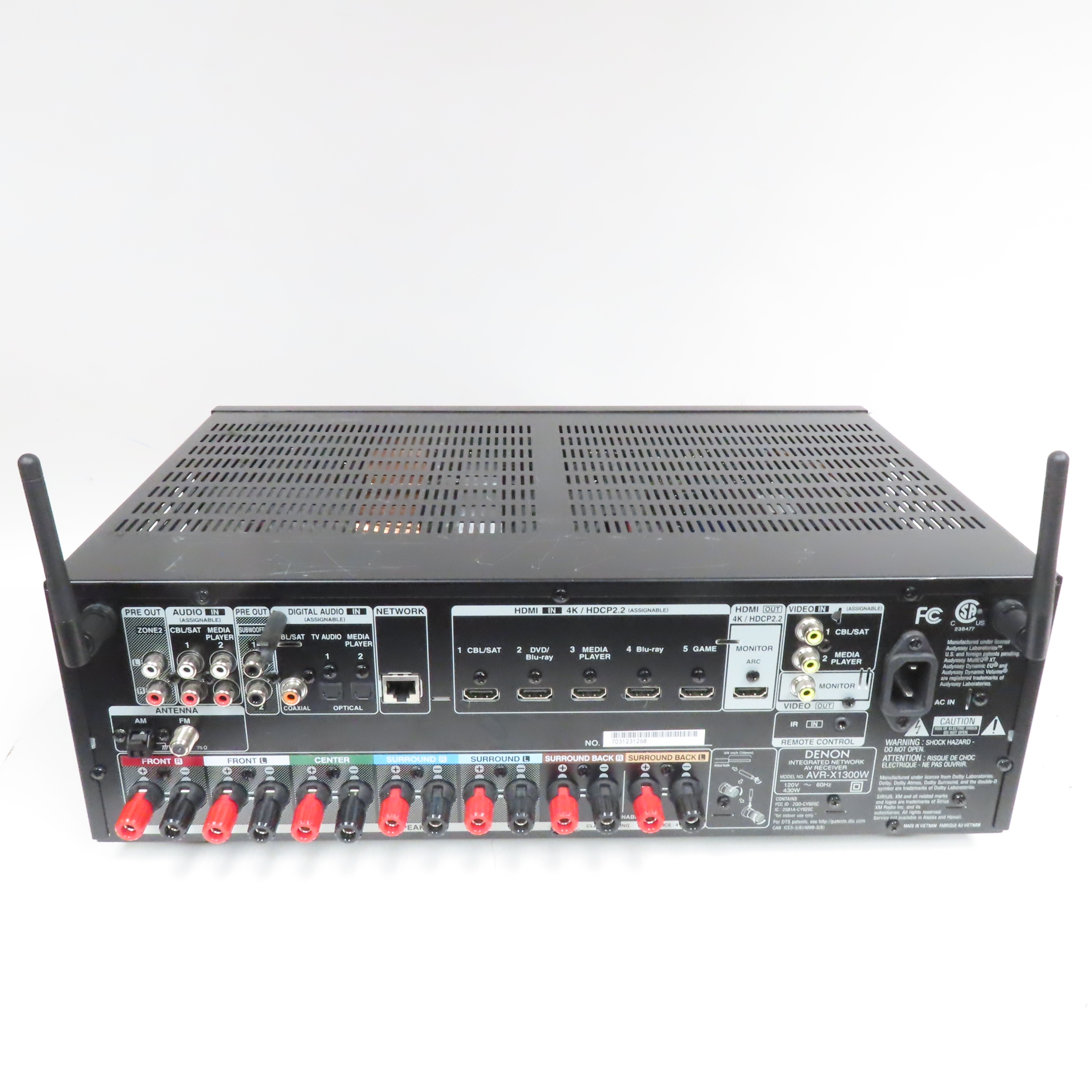 Denon AVRX1300W 7.2Channel 80W Network/Home Theater A/V Receiver