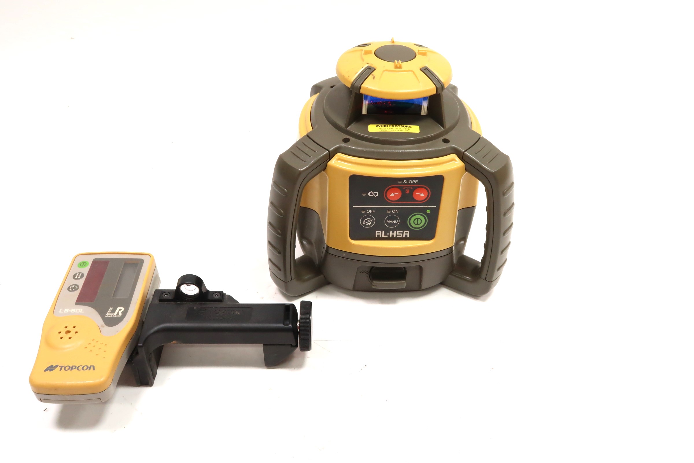 Topcon RLH5A Horizontal SelfLeveling Rotary Laser Level / LS80X Receiver