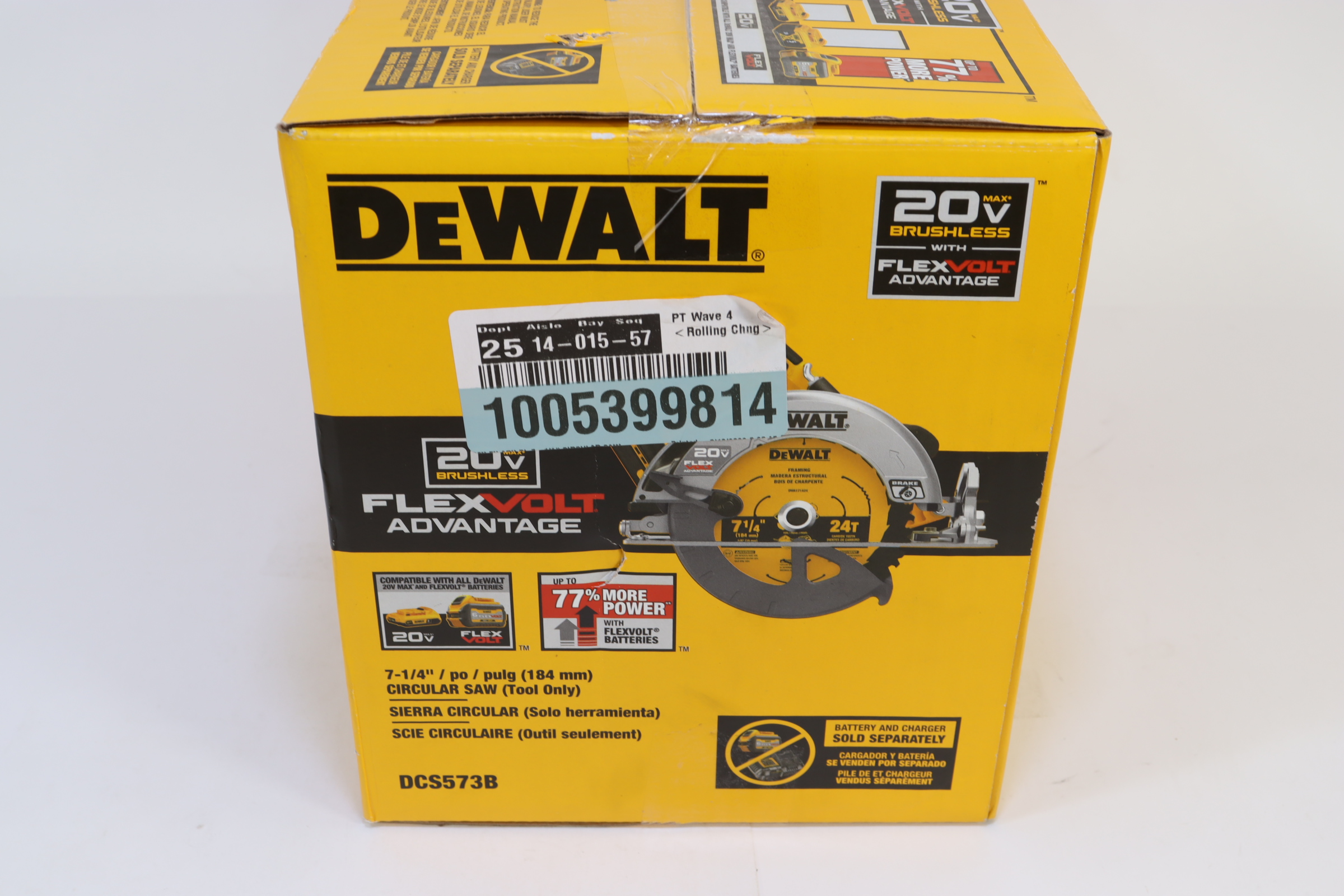 Dewalt Sidewinder Style Circular Saw Dcs573b 20v Max Cordless Brushless 7 14 6606