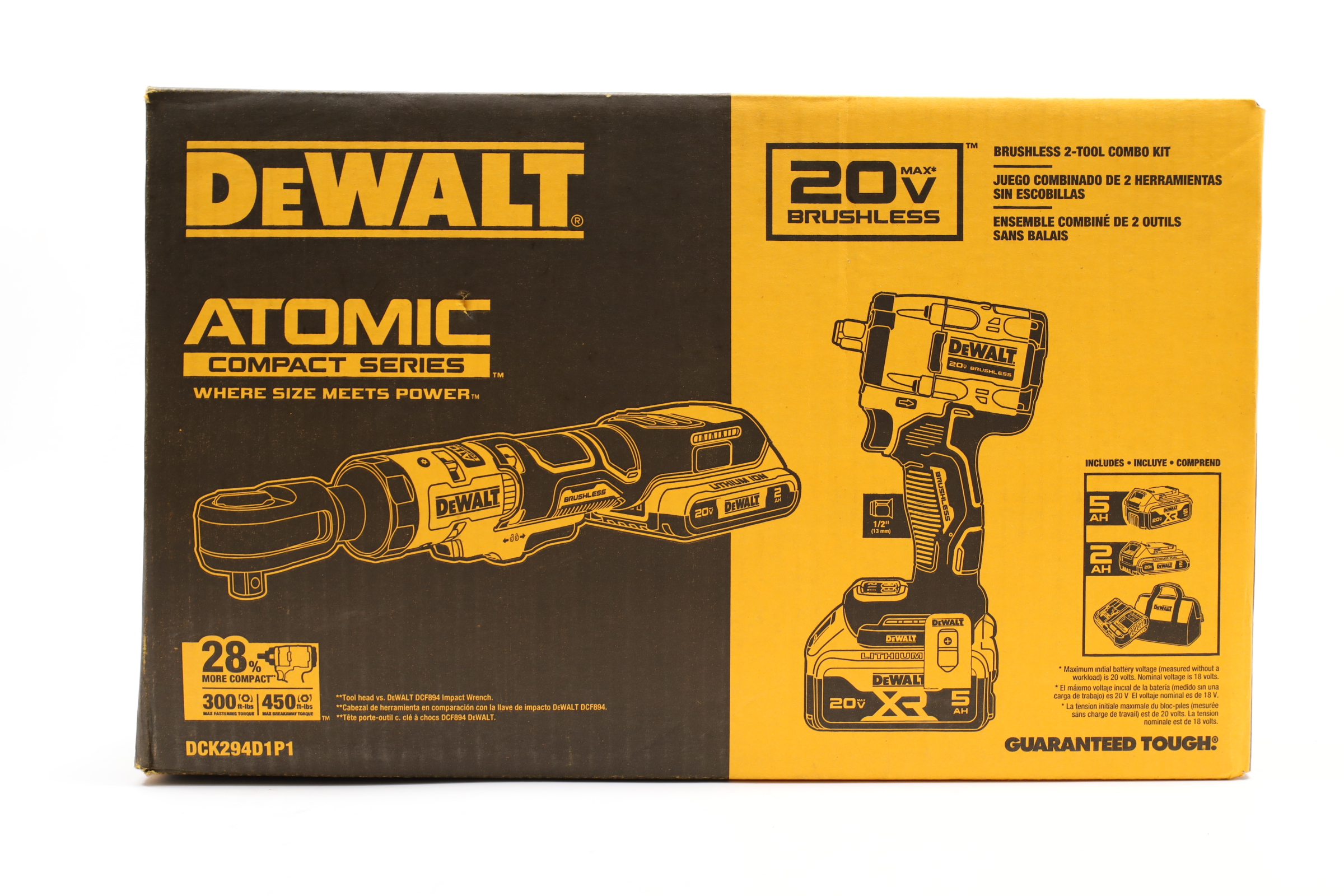 DeWalt DCK294D1P1 ATOMIC 20V MAX Brushless Cordless Power Tool Combo Kit