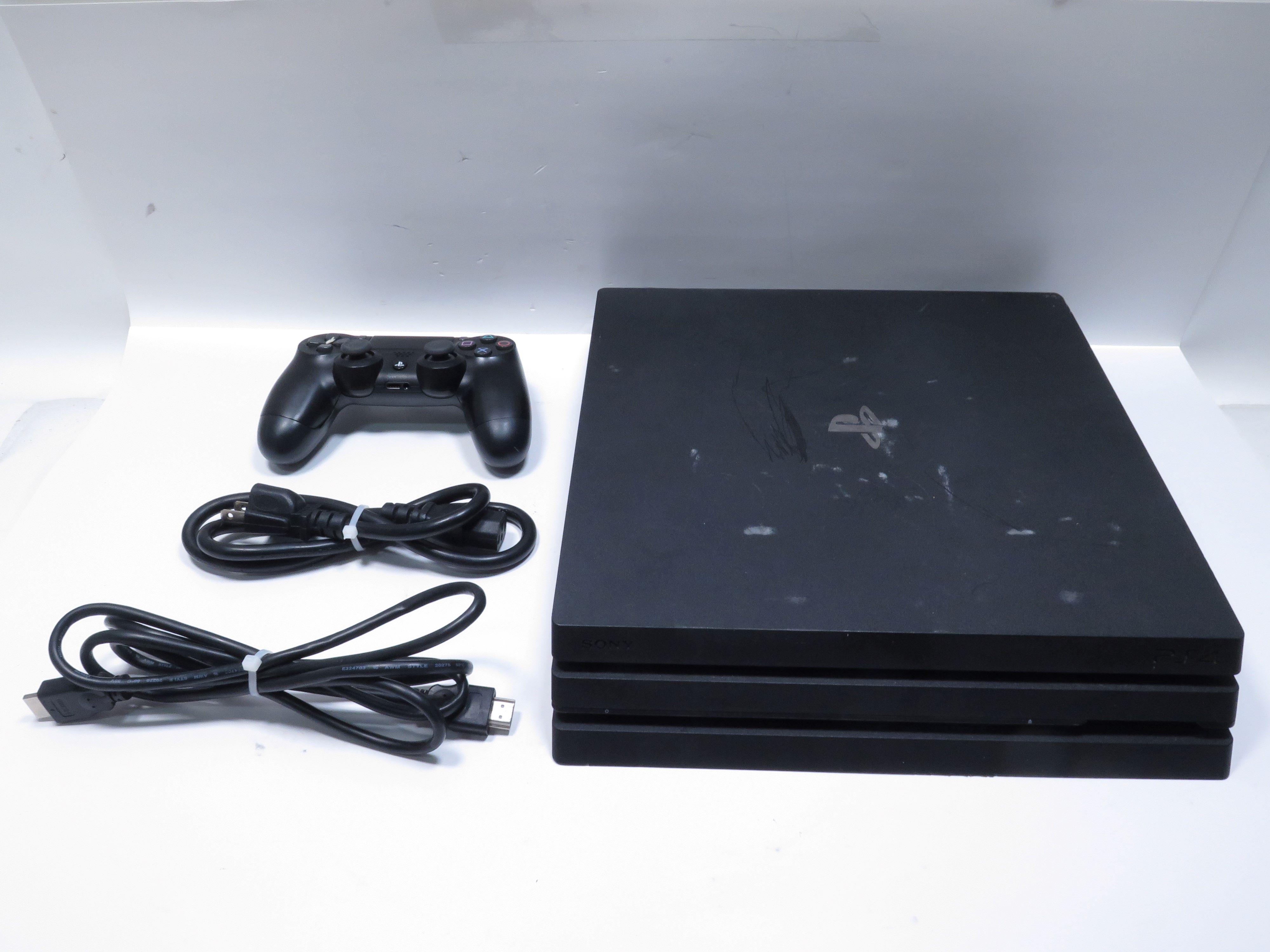 Sony PlayStation 4 PRO 1TB Gaming Console Black, HDMI Cable With Cleaning  Kit Like New
