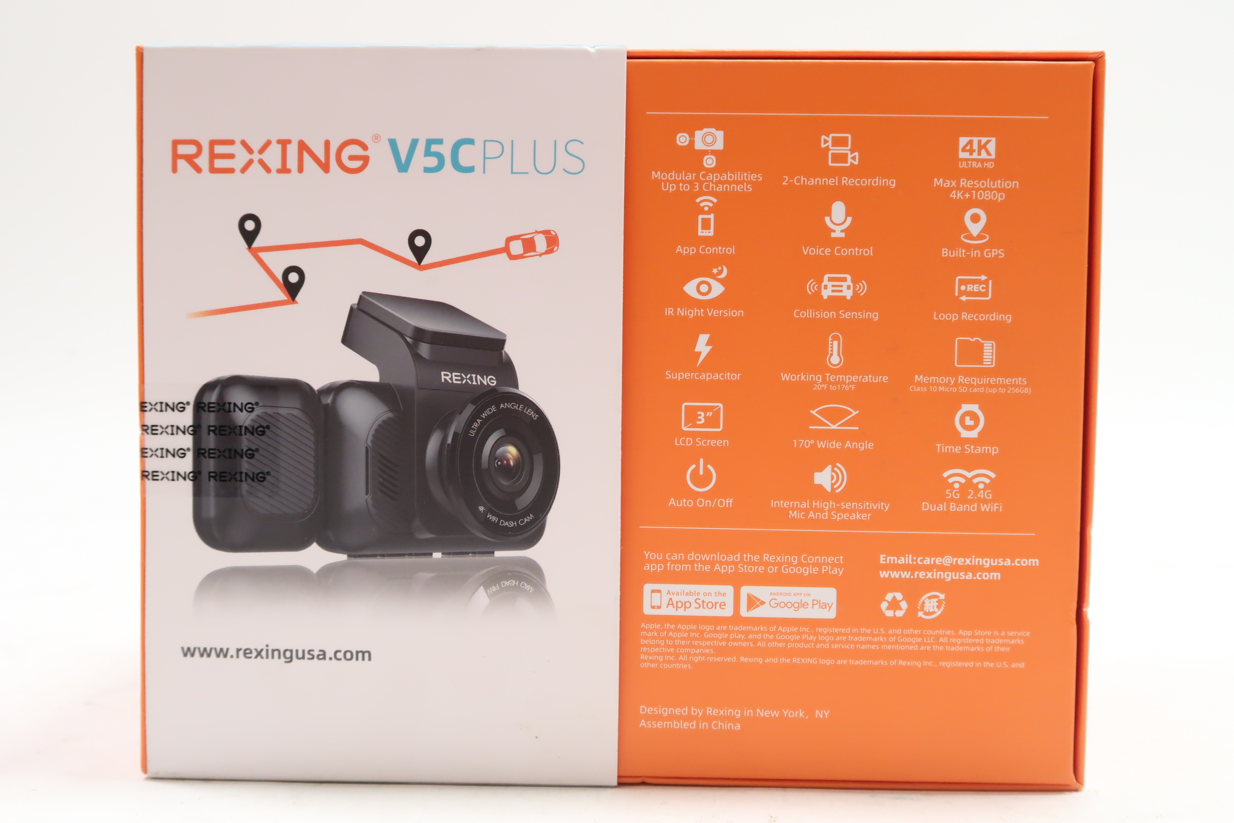 Rexing V5CPlus 3” 4K Dual Dash Cam 0691
