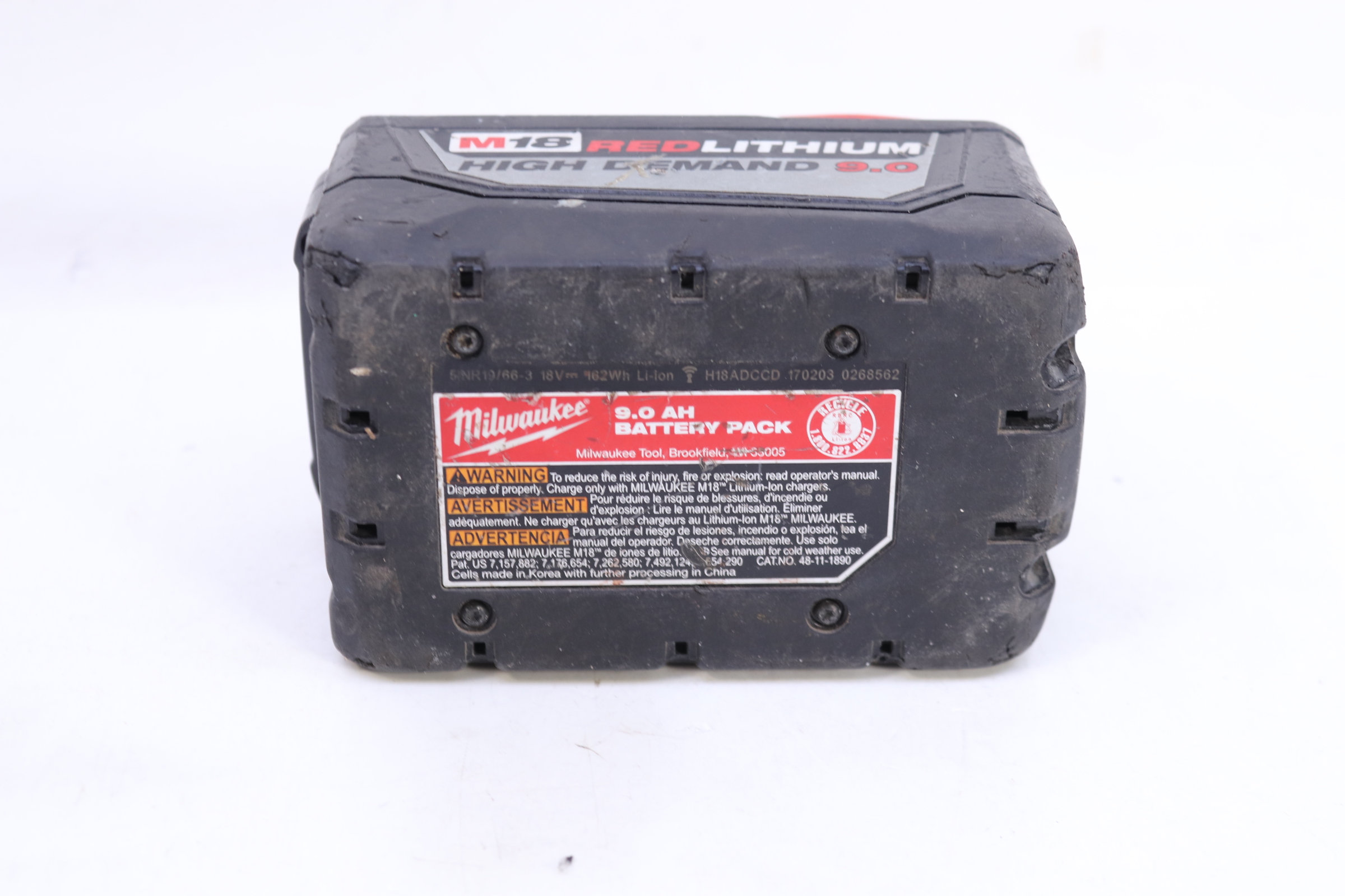 Milwaukee 48-11-1890 M18 18-Volt Lithium-Ion High Demand 9.0Ah Battery Pack