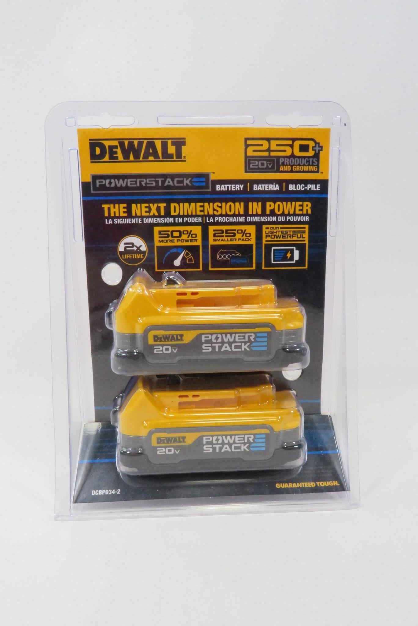 DeWalt DCBP034 20V MAX* 1.7Ah Powerstack Lithium-Ion Compact Battery 2 Pack  