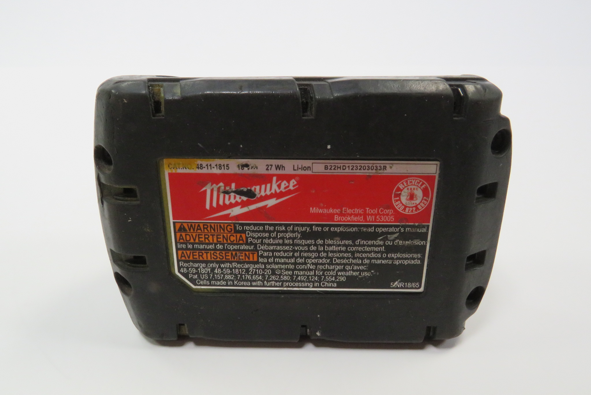 Milwaukee M18 Red Lithium 18V 1.5Ah Battery – 48-11-1815, Genuine OEM, Brand New