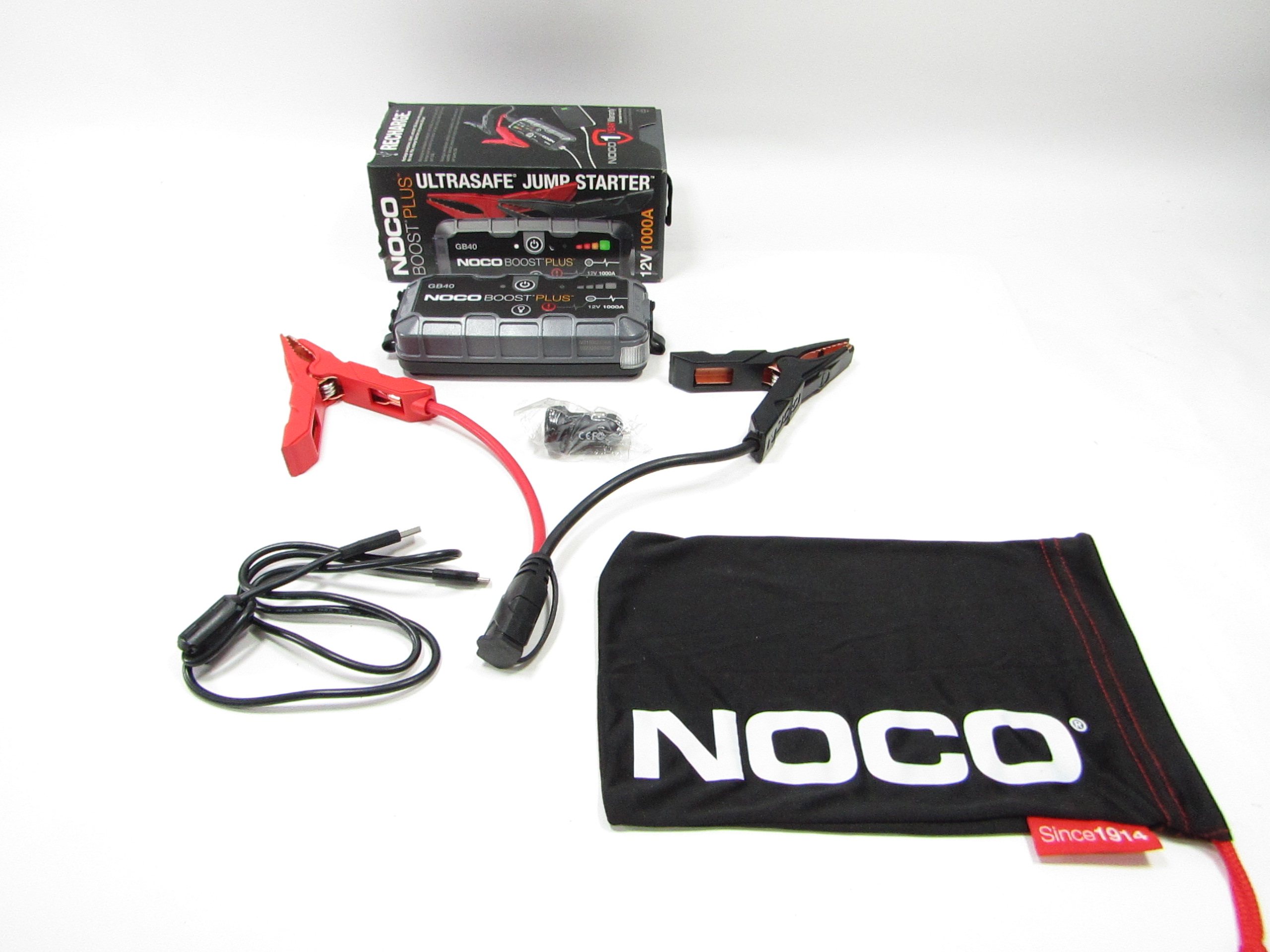 THE NOCO COMPANY Noco Boost Plus GB40 Ultrasafe Lithium Jump Starter, 1000  Amp, 12V
