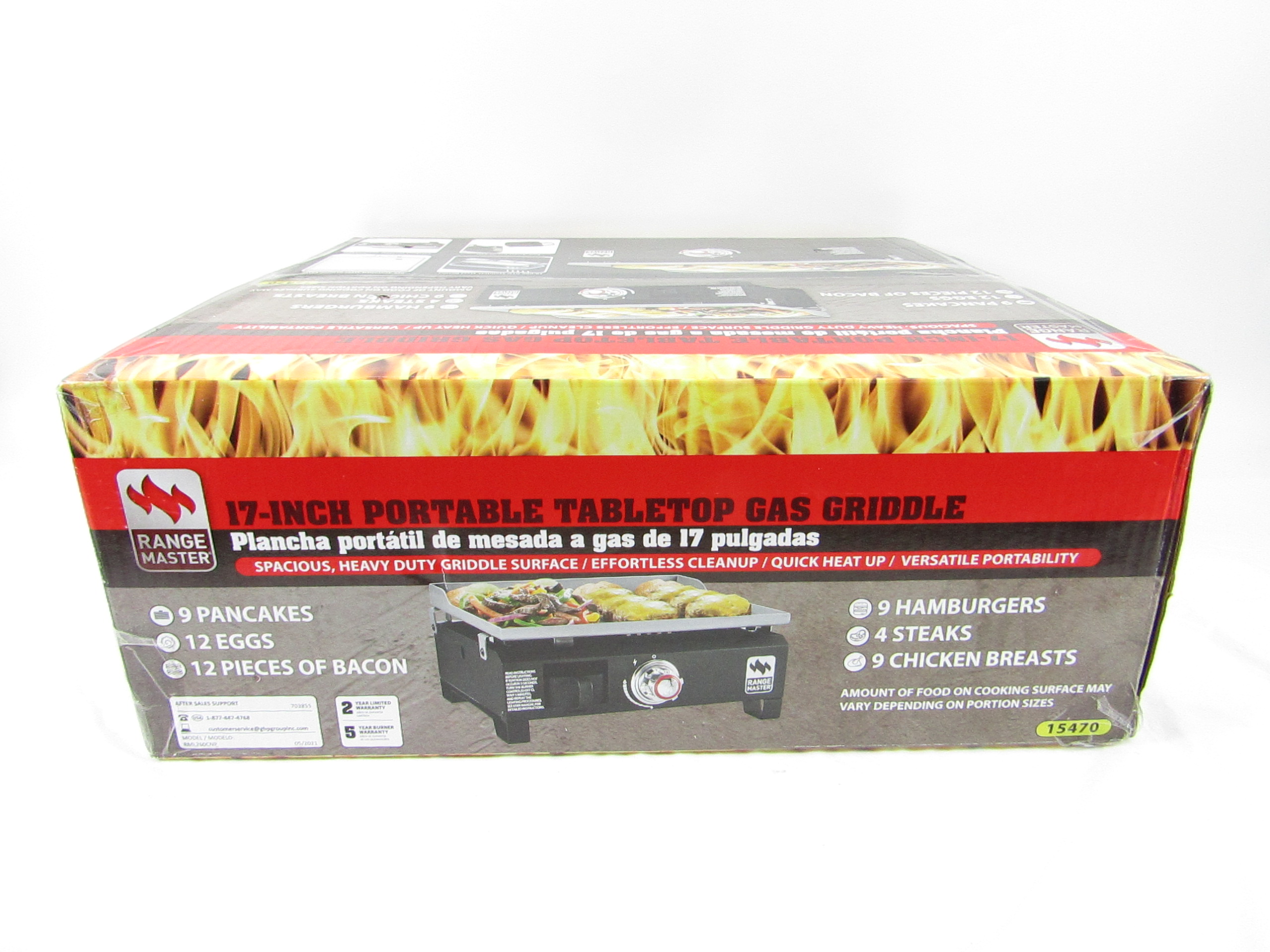 Range Master 17Inch Portable Tabletop Gas Griddle RML260CNP