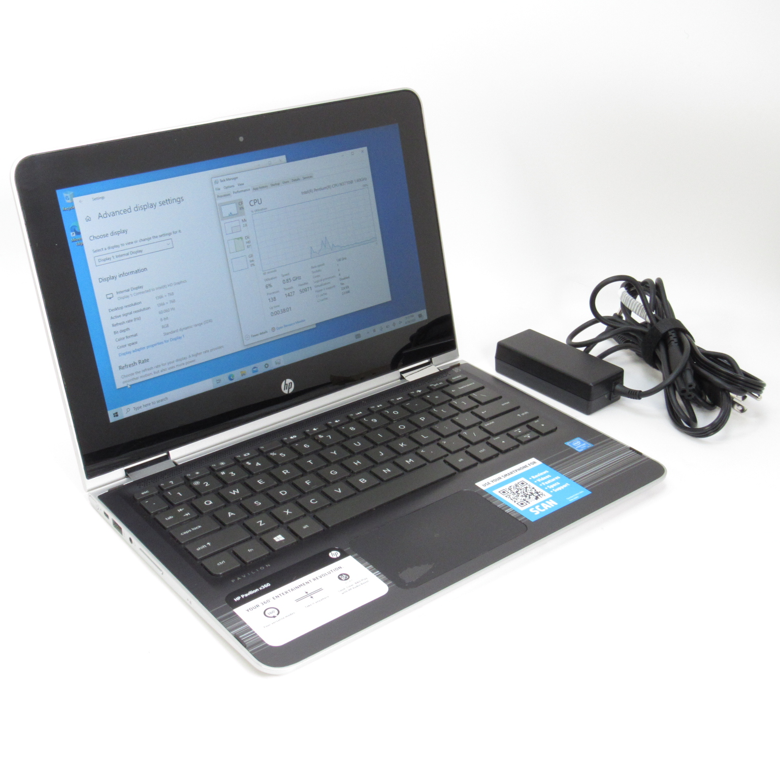 HP Pavilion x360 m1 m1-u001dx Pentium N3710 4GB RAM 500GB