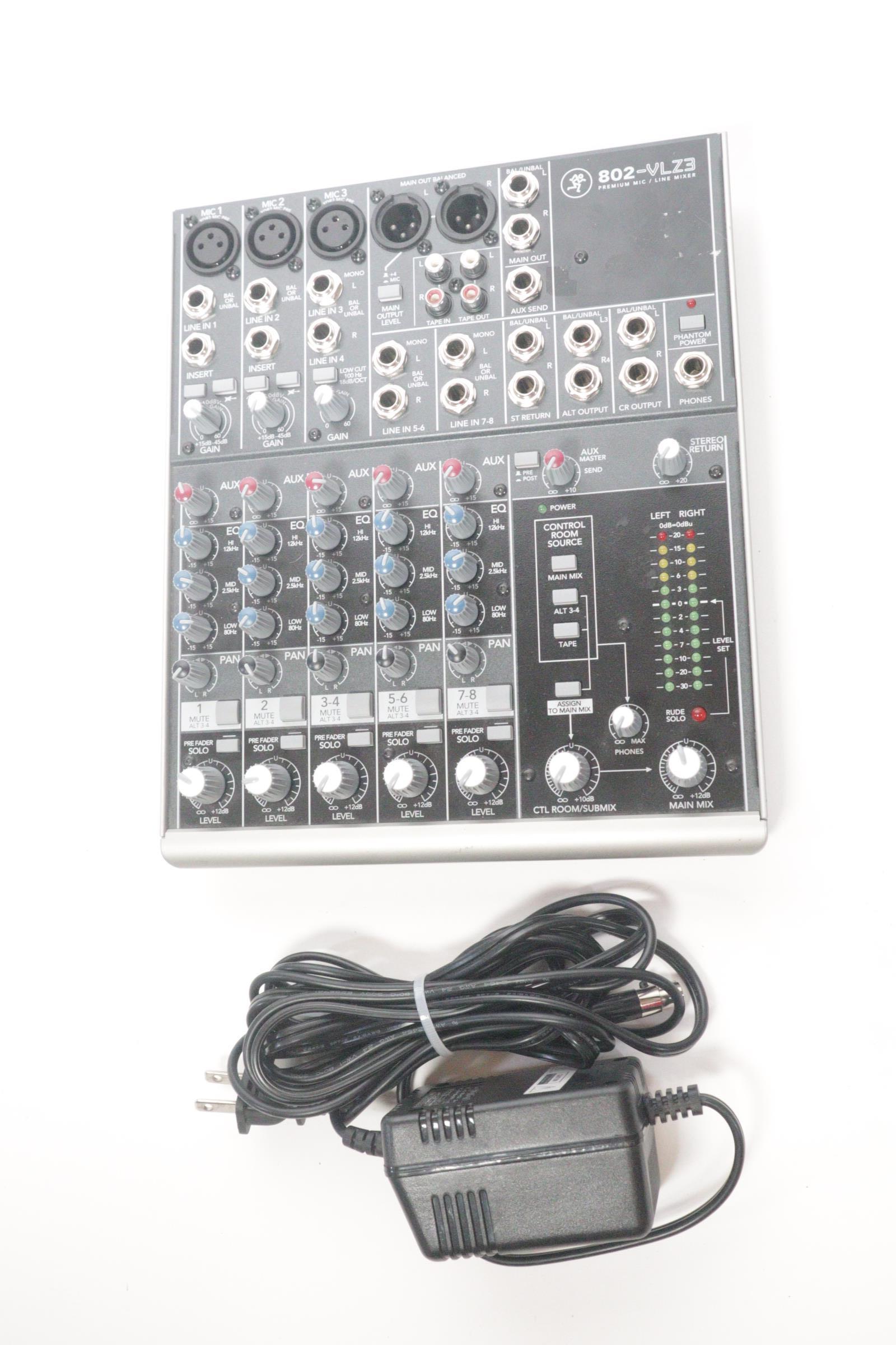 Mackie 802-VLZ3 8Channel Compact Recording/SR Premium Microphone