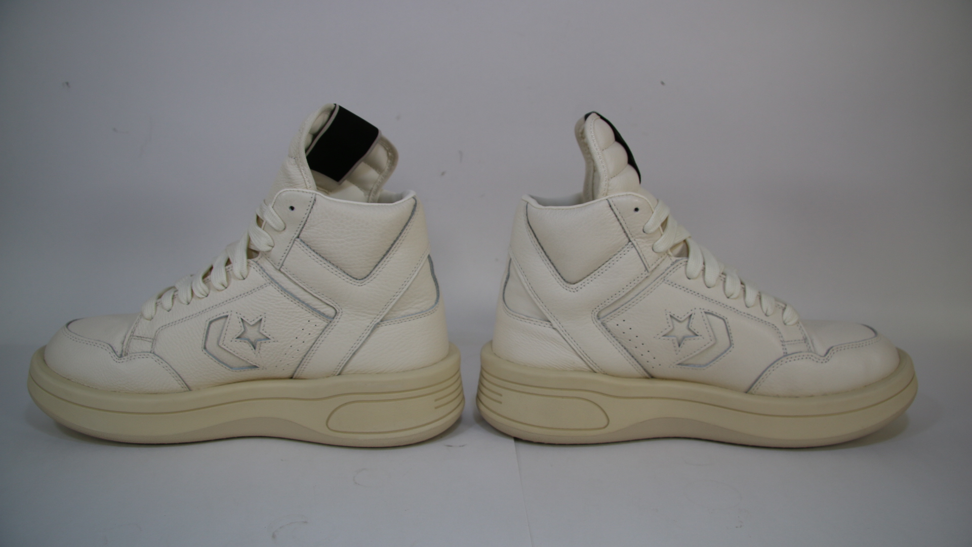Rick Owens x Converse Men\'s Size 10 DRKSHDW TURBOWPN Mid Egret White Cream EUC Rick Owens DRKSHDW x Converse Turbowpn in Oyster/White  main image 2