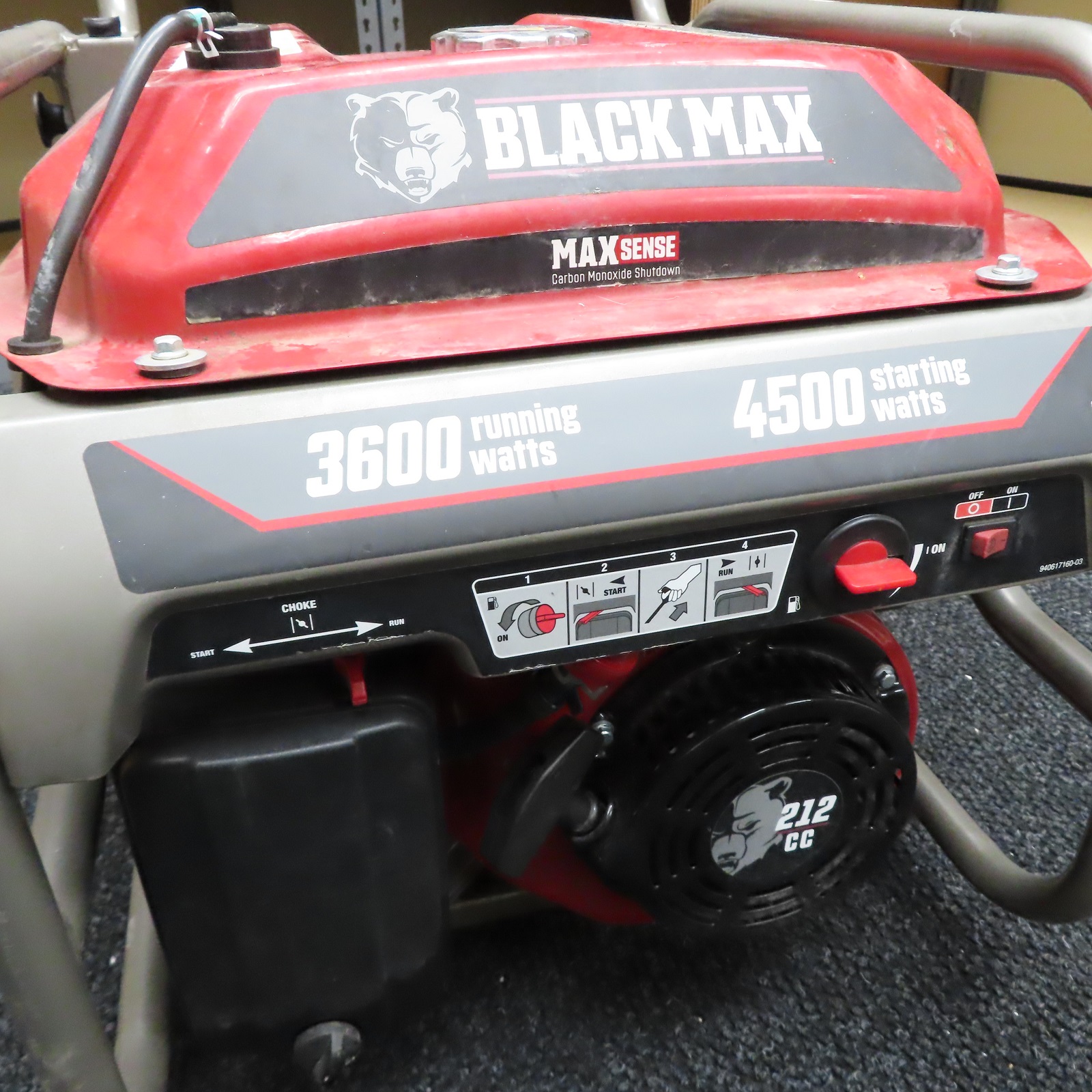 Black Max BM903600 Max Sense 3600W Portable Generator (Local PickUp Only)