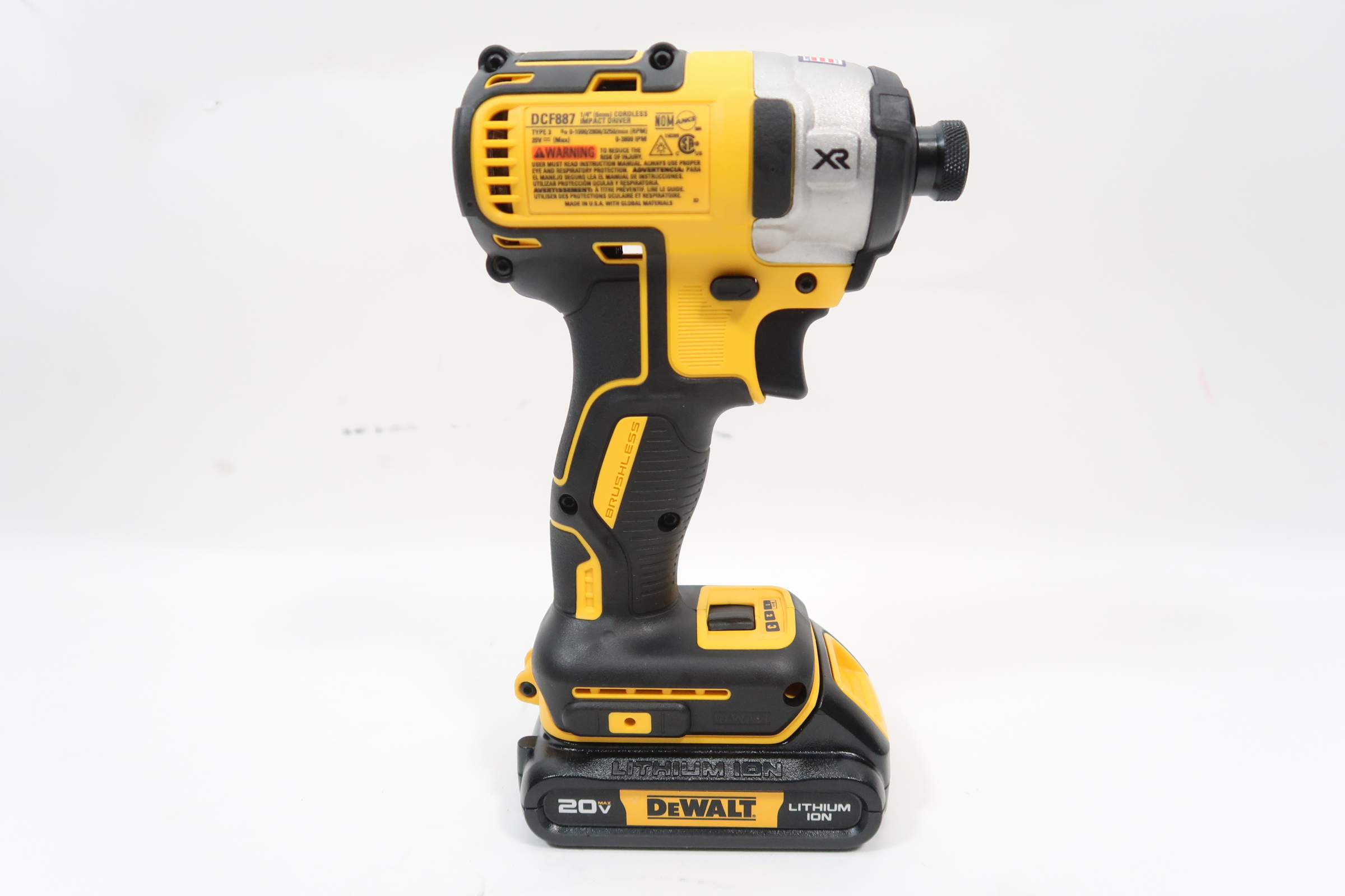 DeWalt DCF887 20V MAX XR Cordless Brushless 3-Speed 1/4 in. Impact Driver