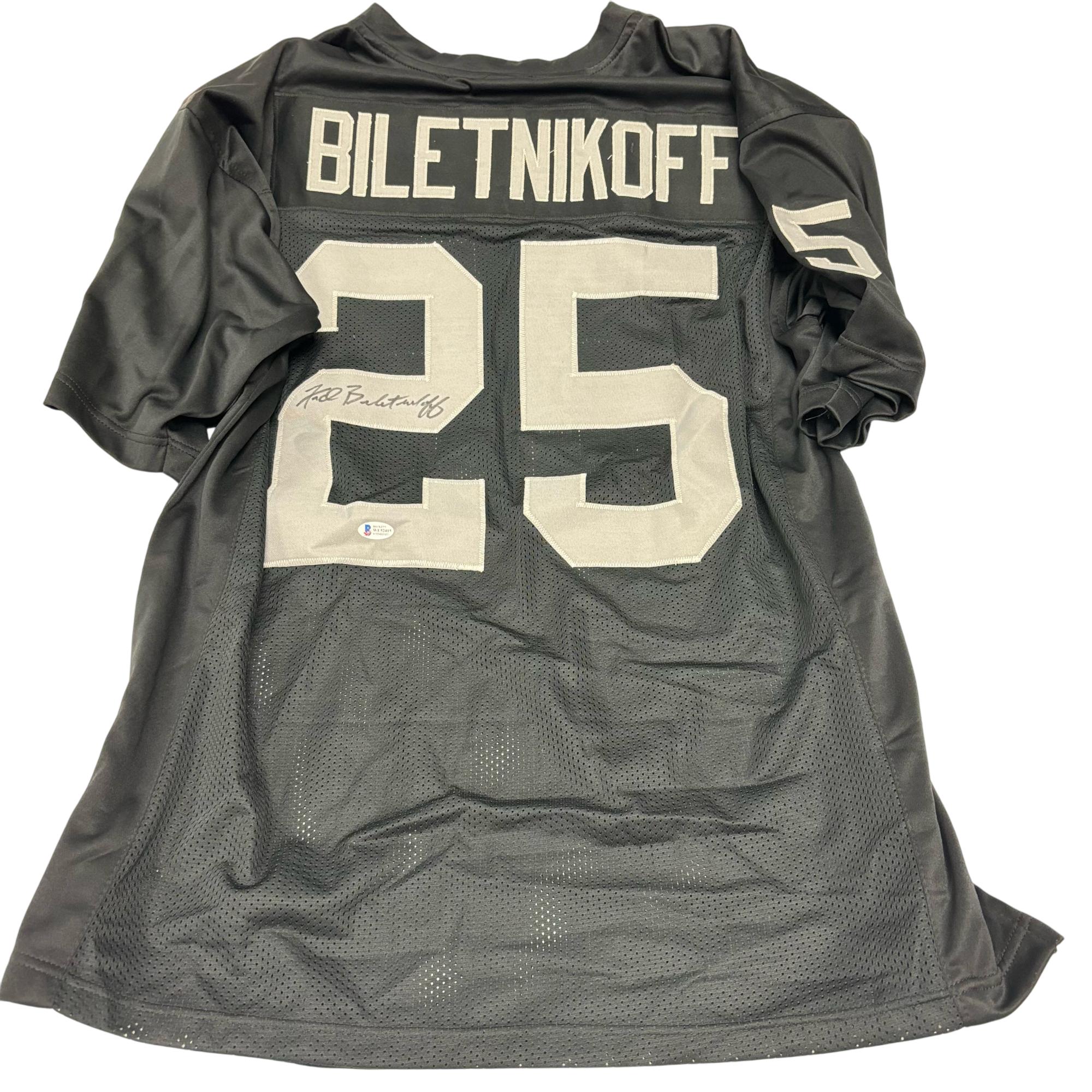 Fred outlet Biletnikoff autographed Oakland raiders jersey