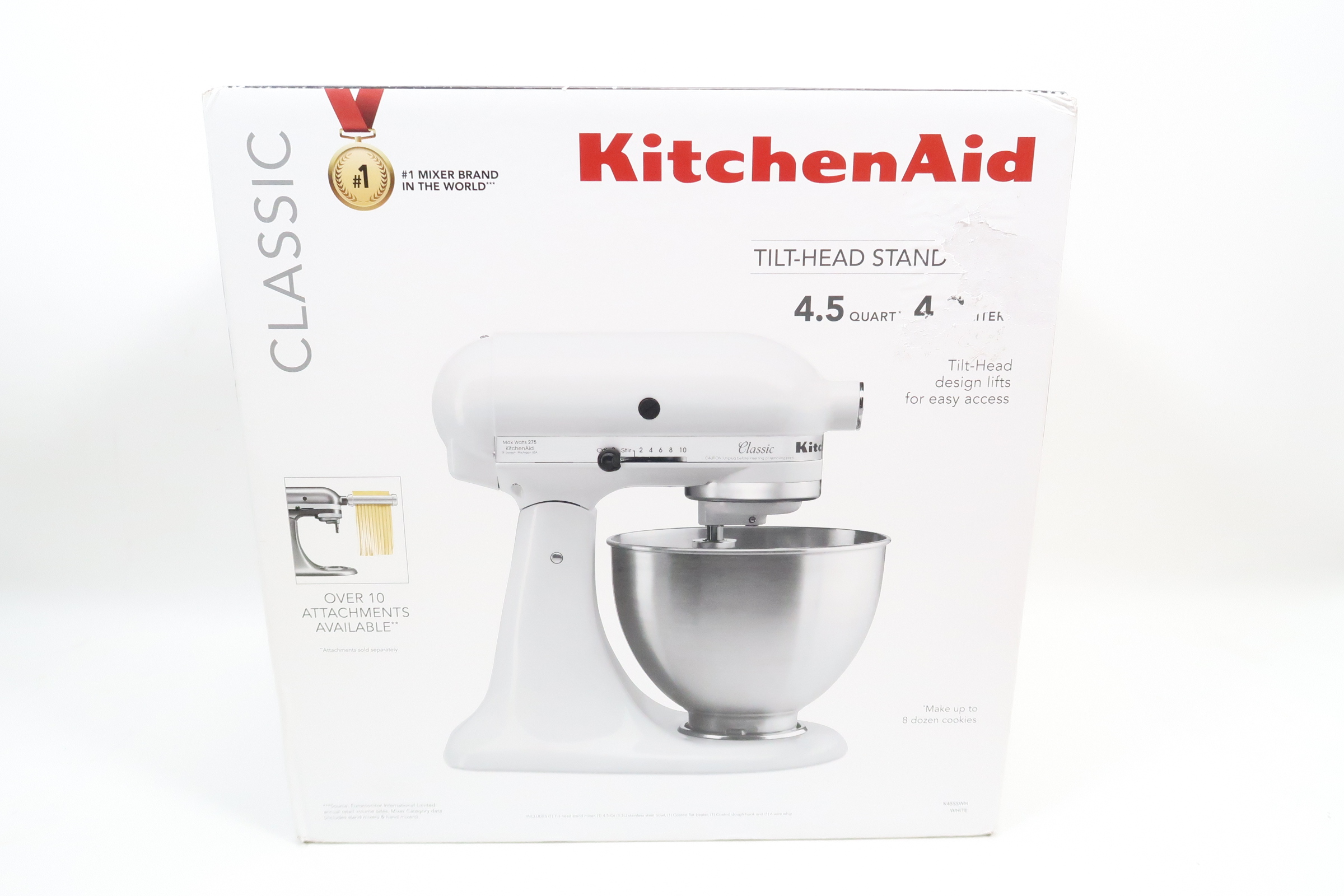 KitchenAid K45SSWH 2 KIT 10 Speed 4.5 Qt. Stand Mixer with