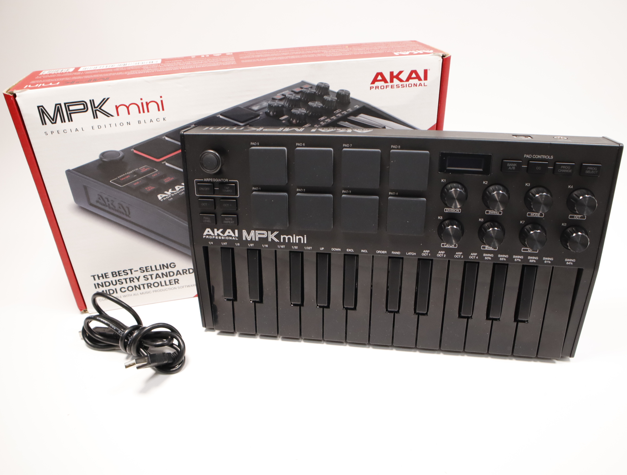 Akai MPK Mini Keyboard & USB Controller 25 Keys All Black Edition
